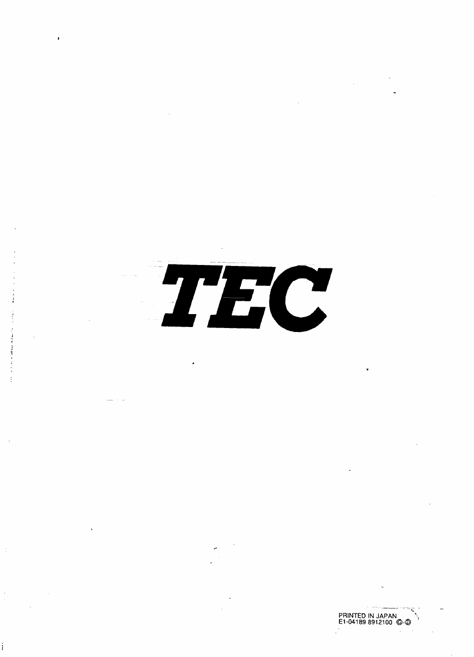 Toshiba TEC SL59 SERIES User Manual | Page 51 / 51