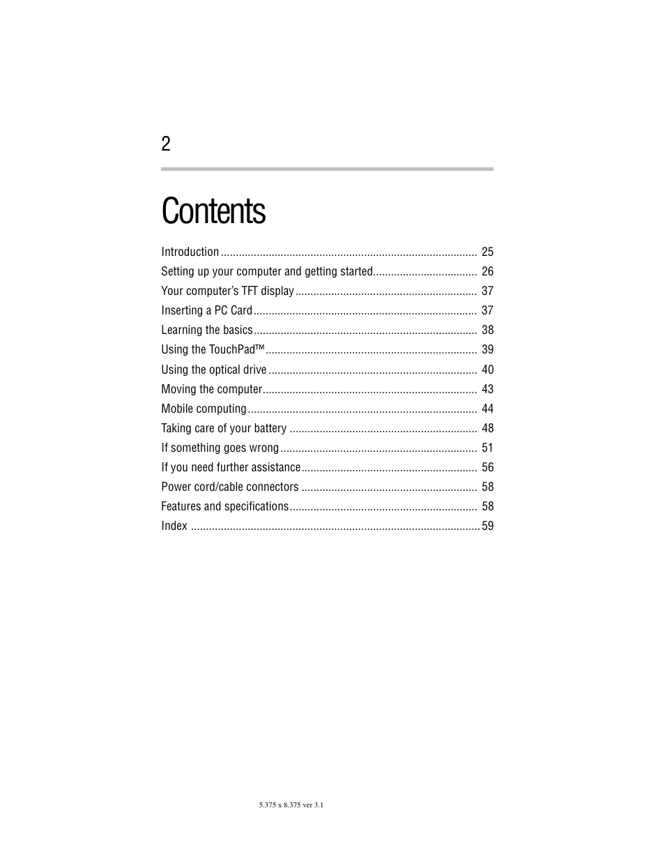 Toshiba M105 User Manual | Page 2 / 60