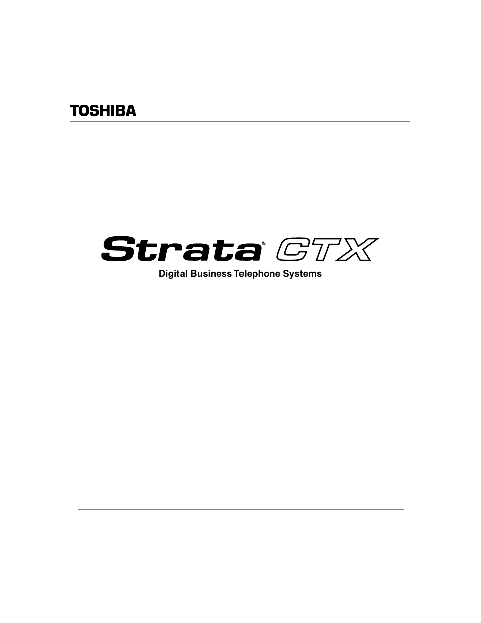 Toshiba Strata CTX User Manual | 118 pages