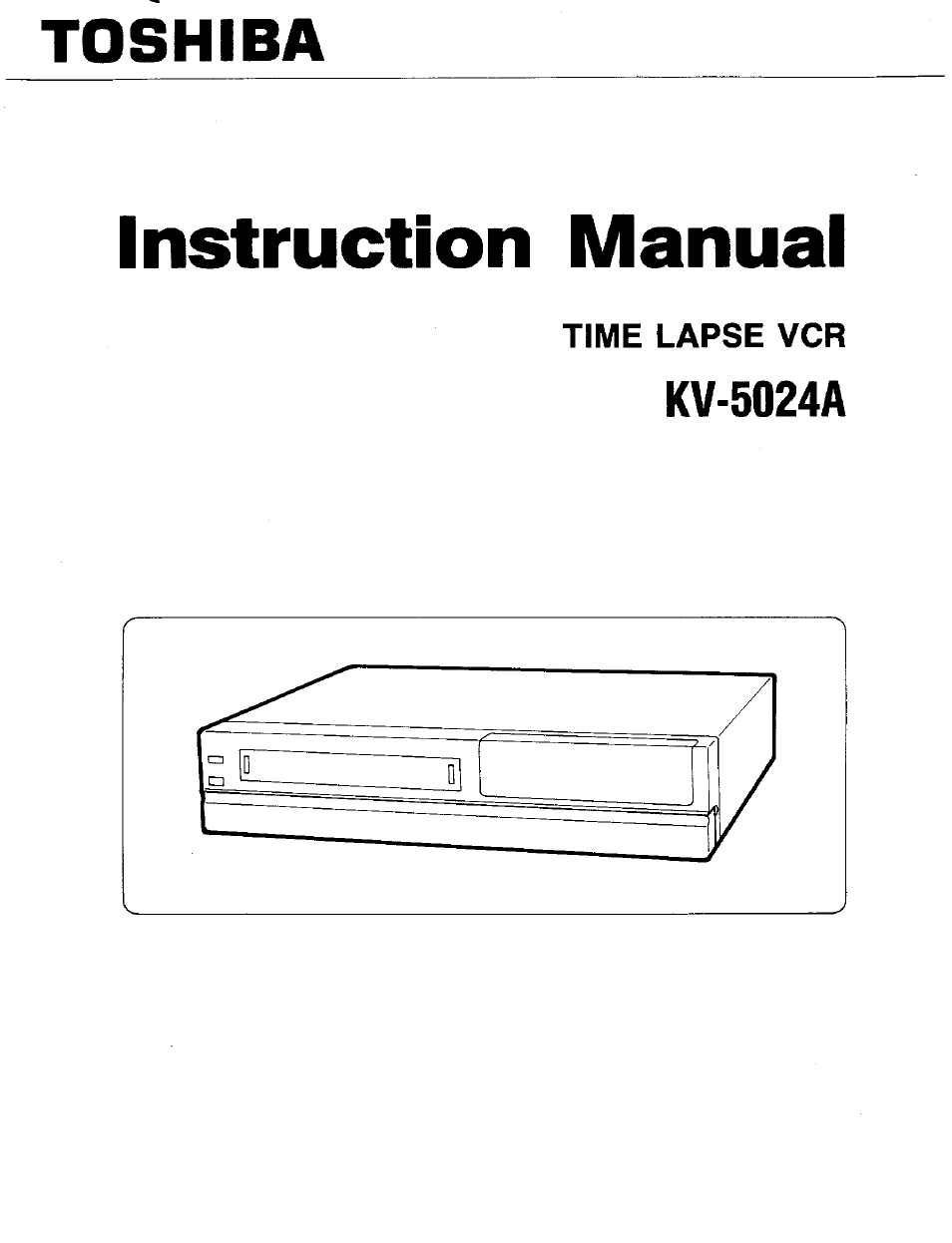 Toshiba KV-5024A User Manual | 20 pages