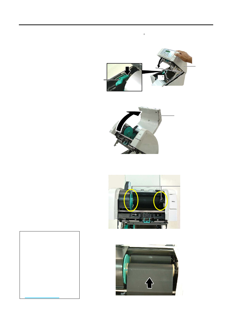 4 loading the ribbon (cont.) | Toshiba B-SA4TP SERIES User Manual | Page 25 / 114