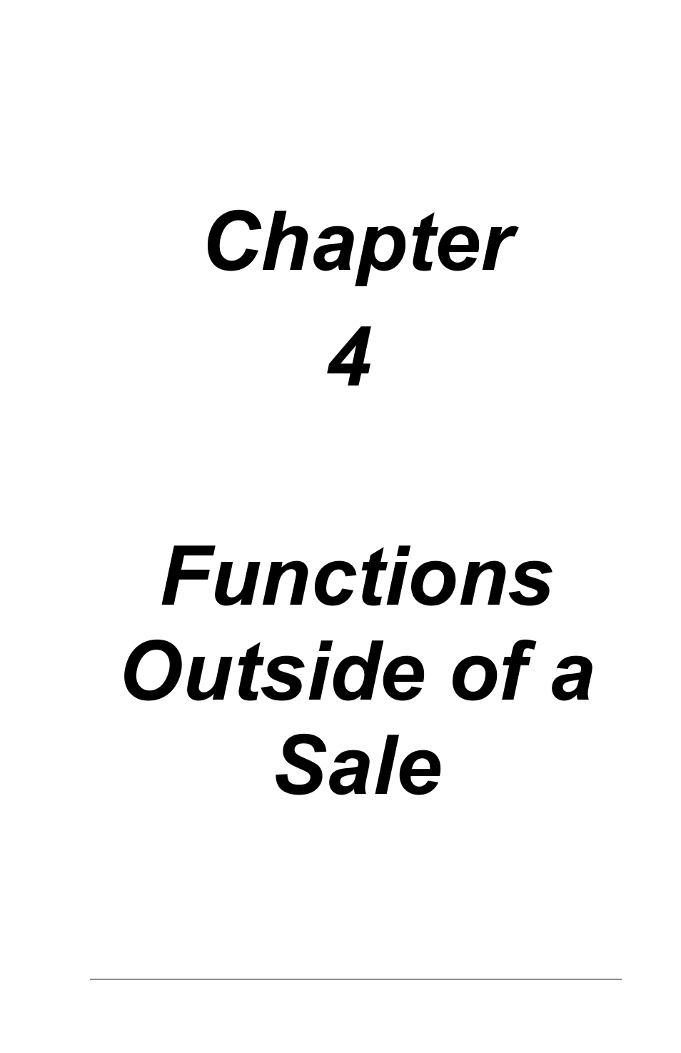 Functions outside of a sale, Chapter 4 functions outside of a sale | Toshiba TEC FS-3600 User Manual | Page 101 / 146