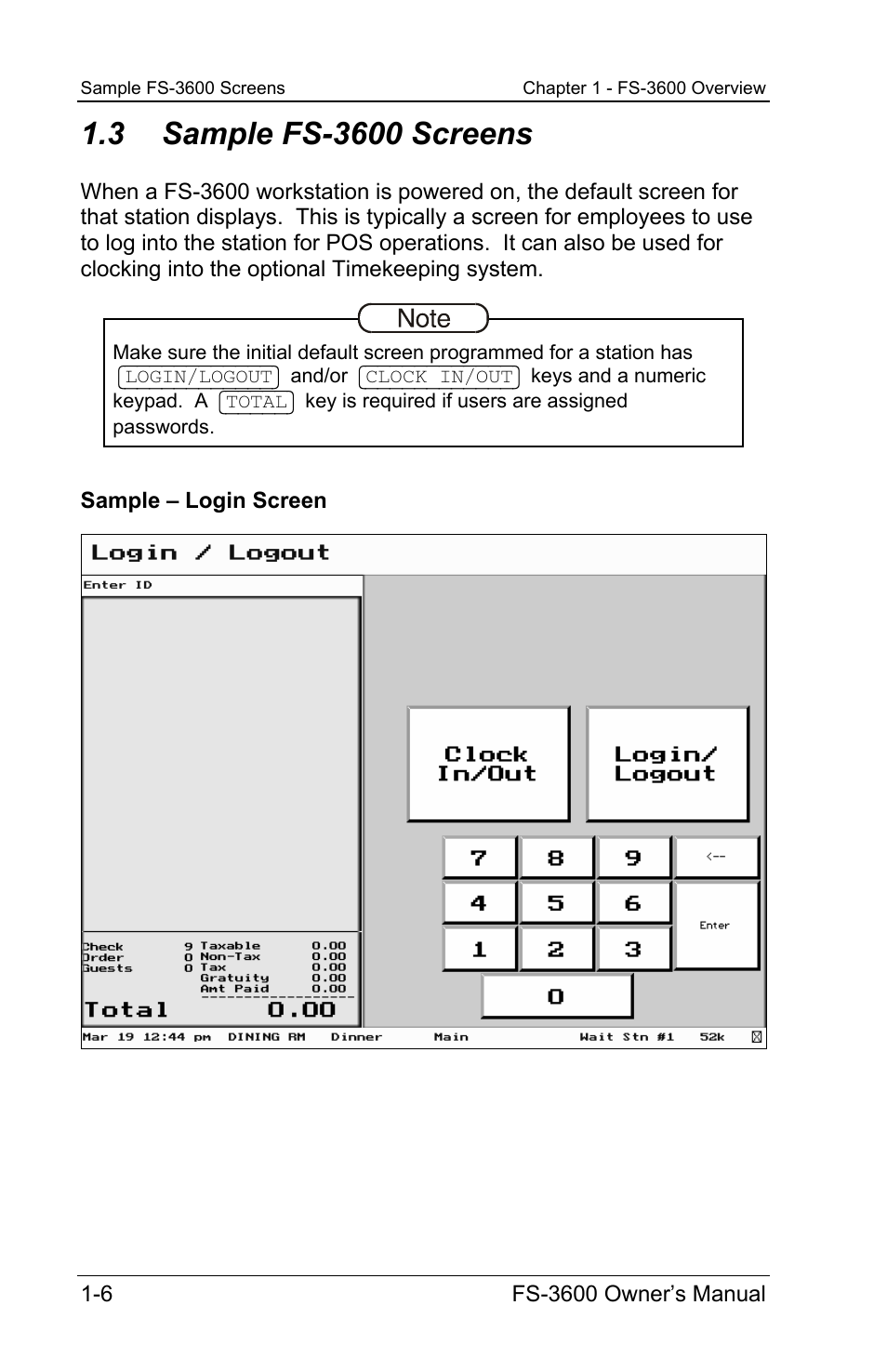 3 sample fs-3600 screens | Toshiba TEC FS-3600 User Manual | Page 14 / 146