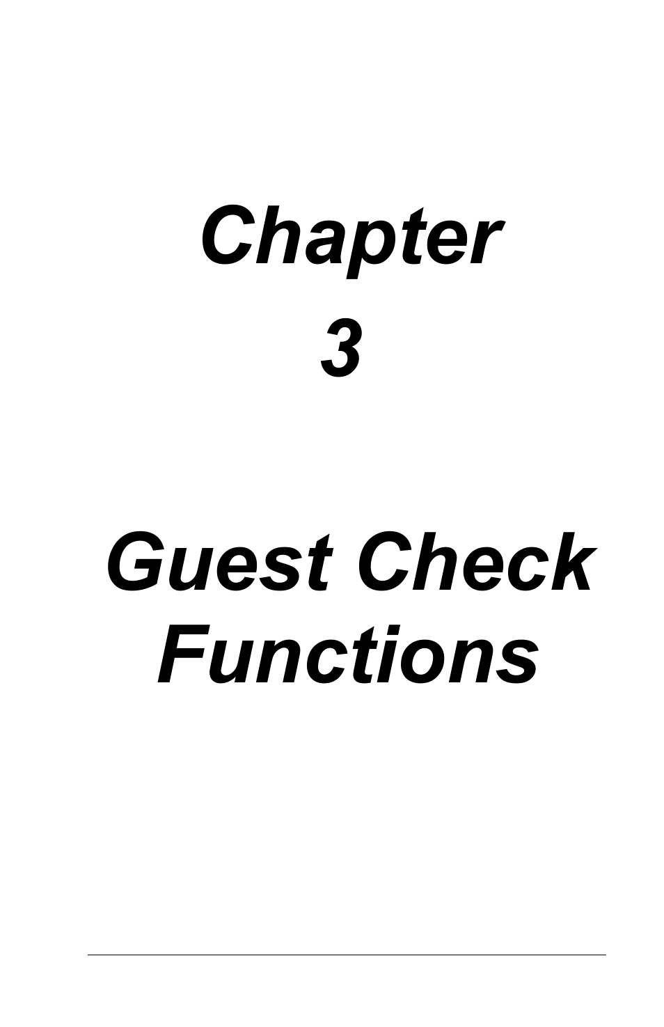 Guest check functions, Chapter 3 guest check functions | Toshiba TEC FS-3600 User Manual | Page 41 / 146