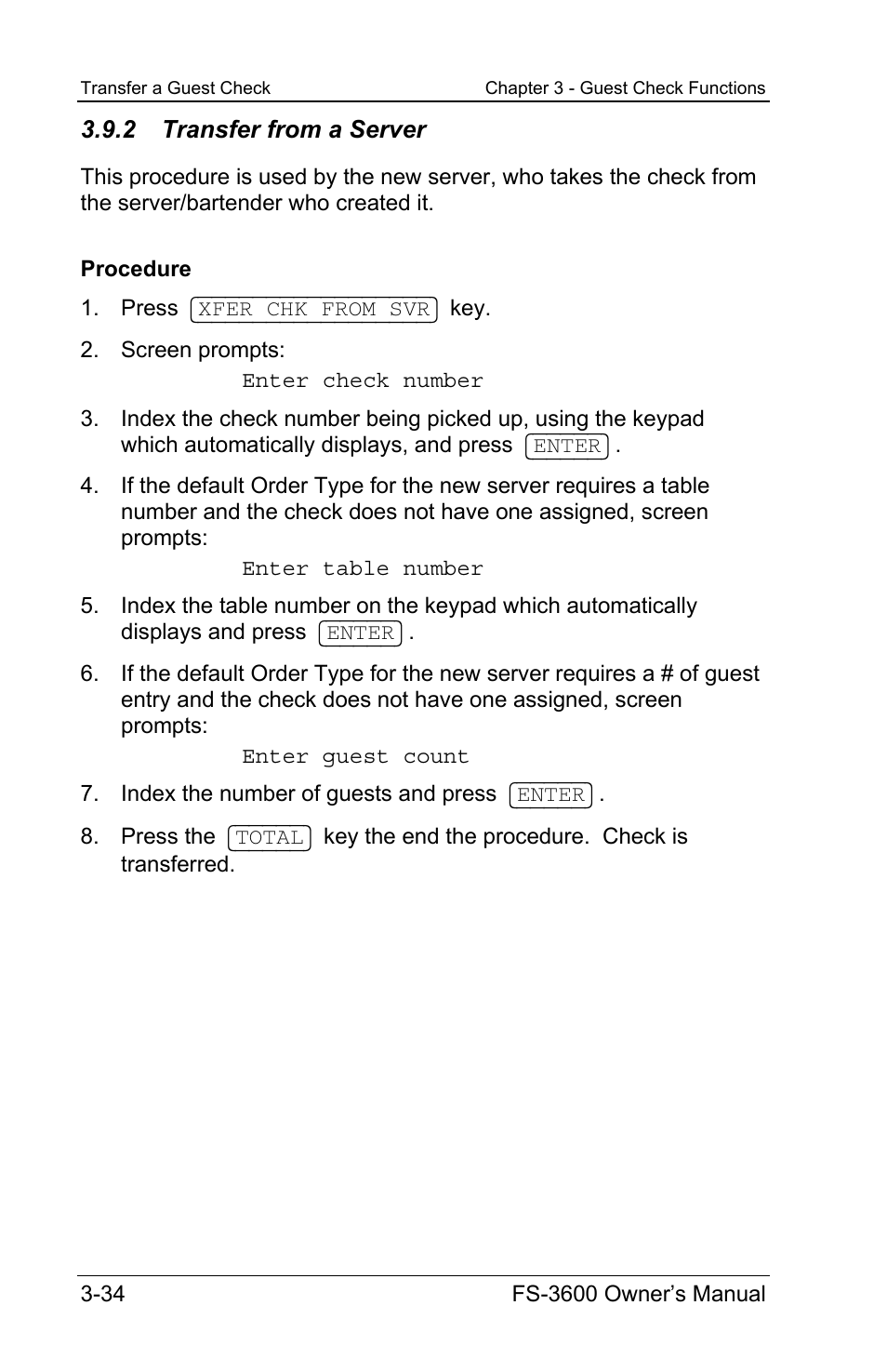 2 transfer from a server | Toshiba TEC FS-3600 User Manual | Page 74 / 146