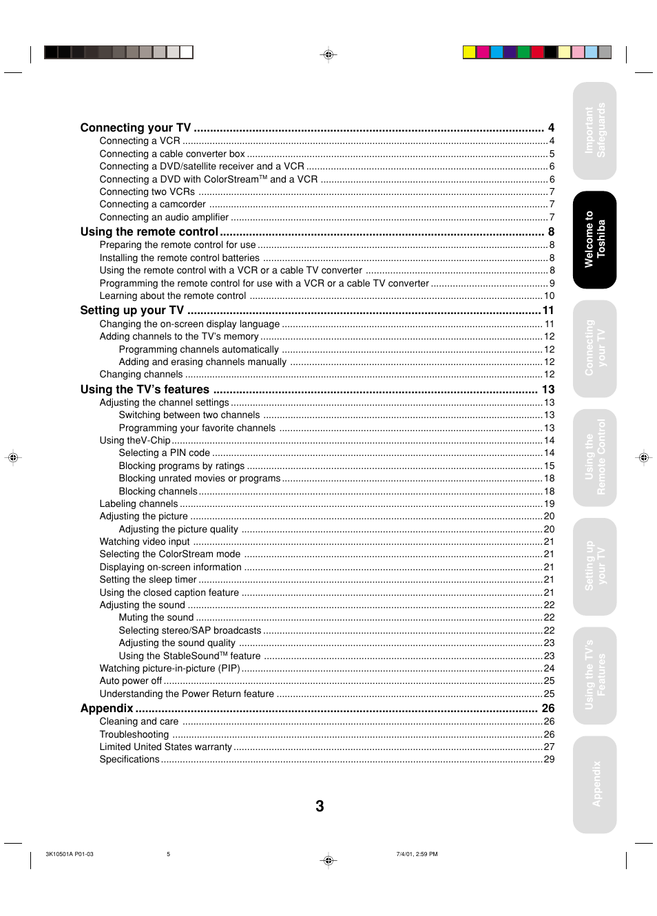 Toshiba 27AX61 User Manual | Page 5 / 32