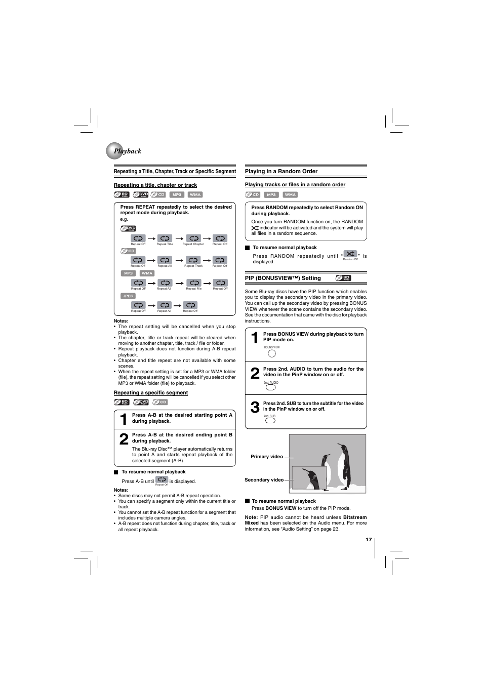 Playback | Toshiba DISC BDX2250KU User Manual | Page 17 / 56