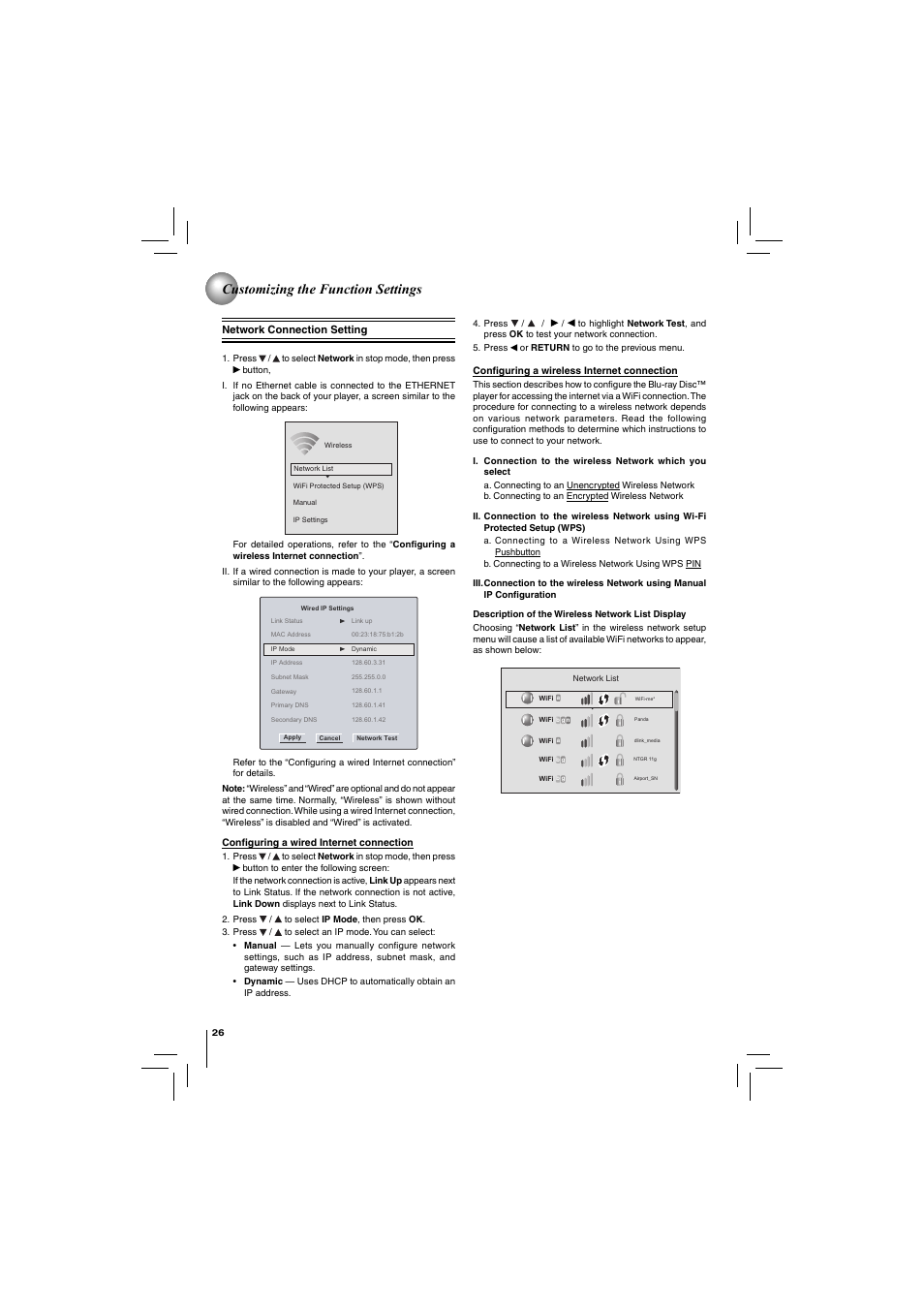 Customizing the function settings | Toshiba DISC BDX2250KU User Manual | Page 26 / 56