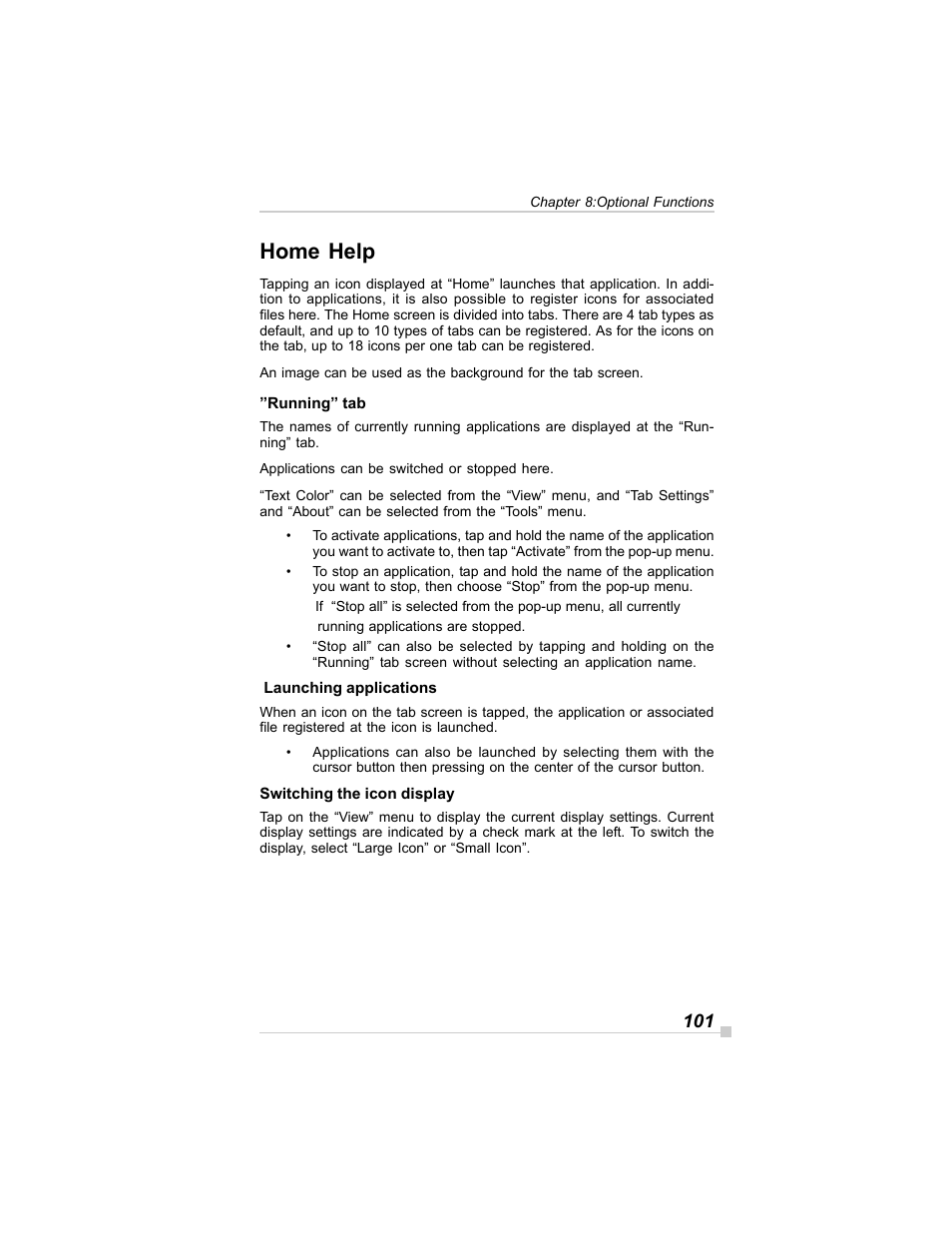 Home help | Toshiba E350/E355 User Manual | Page 101 / 116
