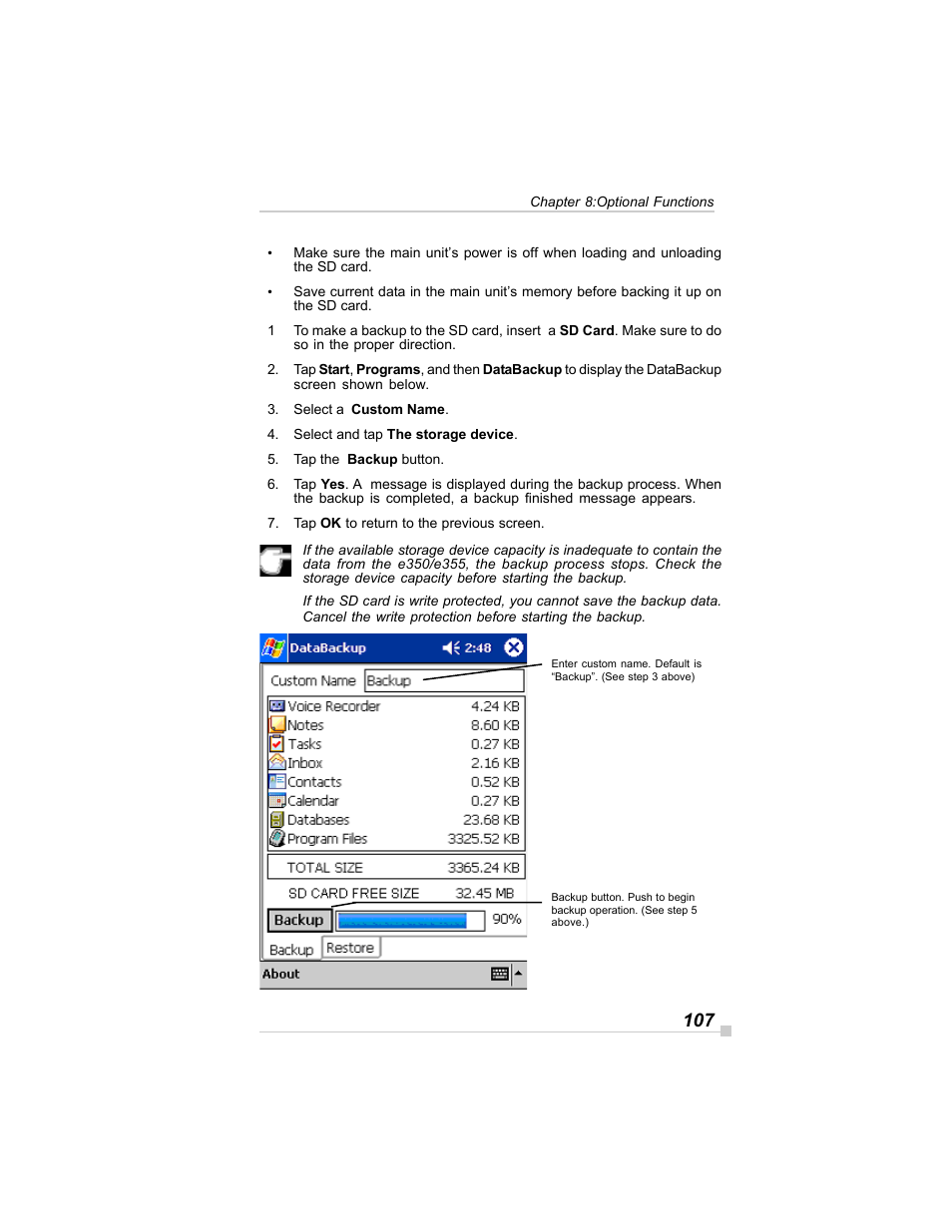 Toshiba E350/E355 User Manual | Page 107 / 116