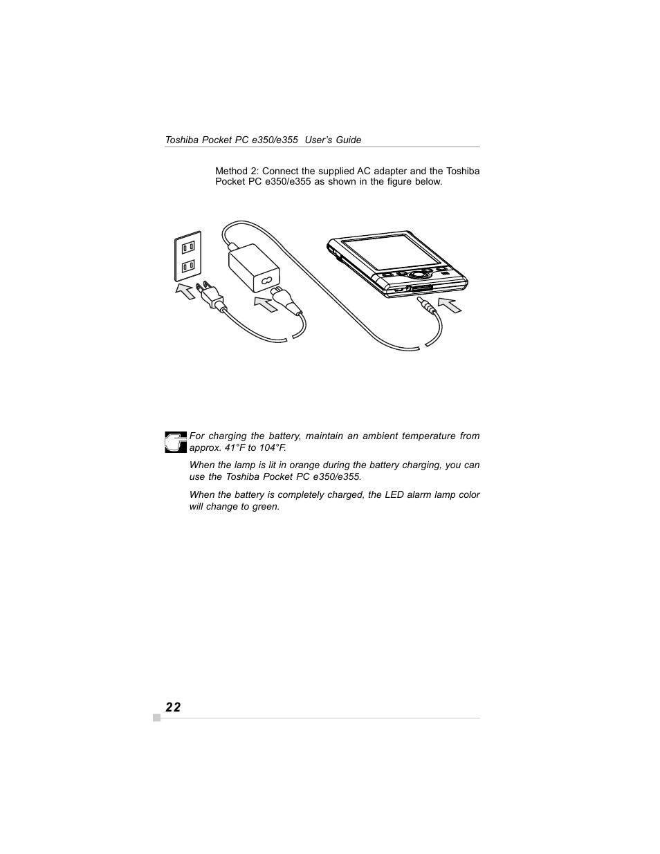Toshiba E350/E355 User Manual | Page 22 / 116