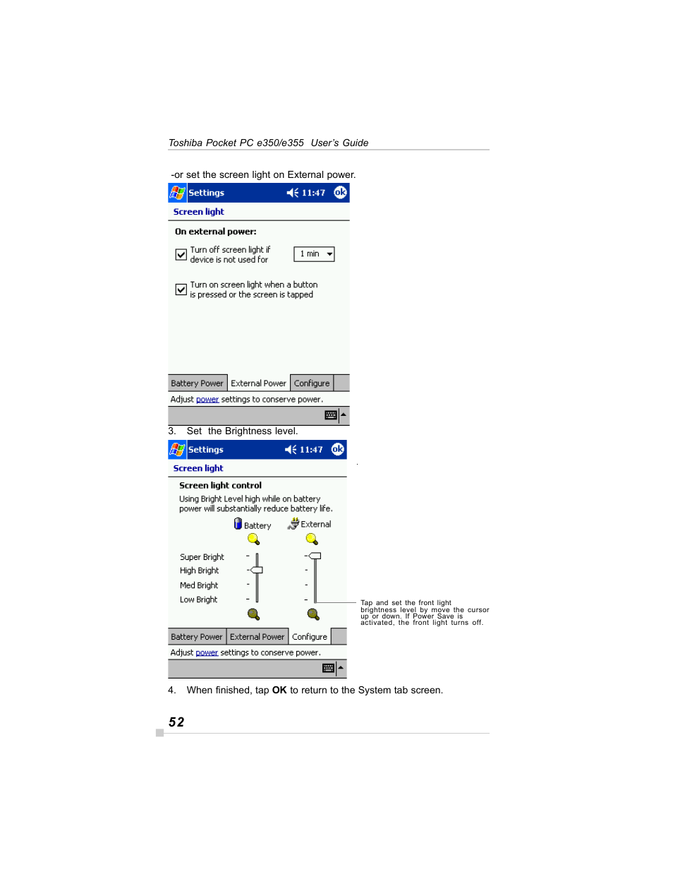 Toshiba E350/E355 User Manual | Page 52 / 116