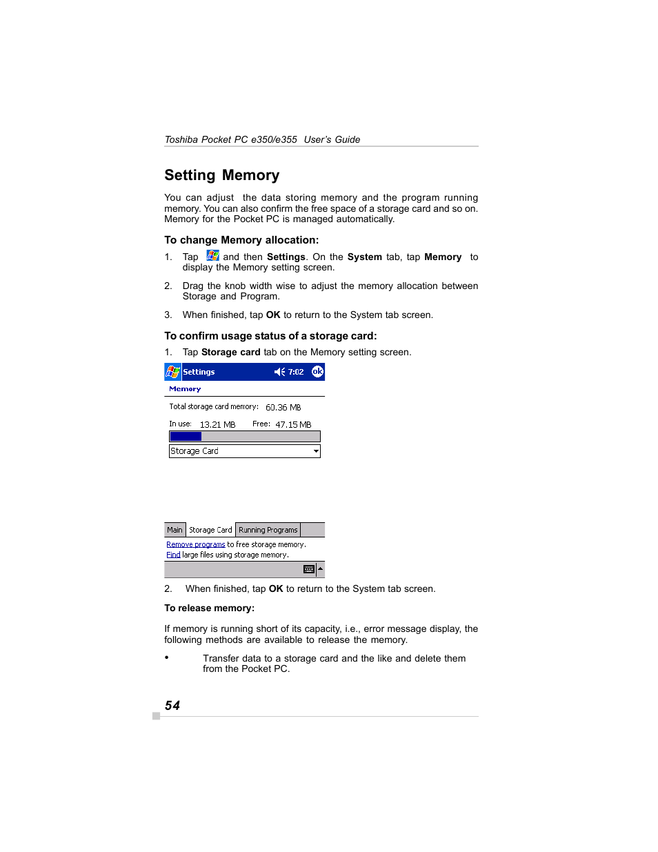 Toshiba E350/E355 User Manual | Page 54 / 116