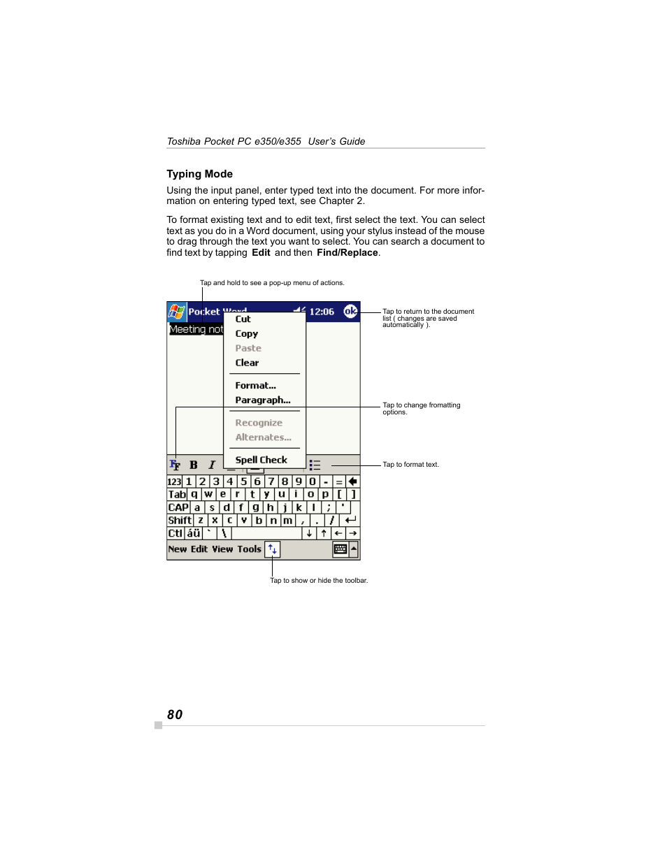 Toshiba E350/E355 User Manual | Page 80 / 116