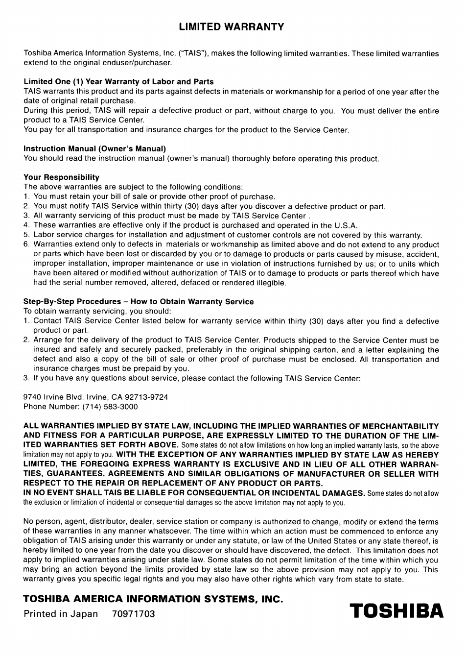 Toshiba | Toshiba IK-CU43A User Manual | Page 23 / 23