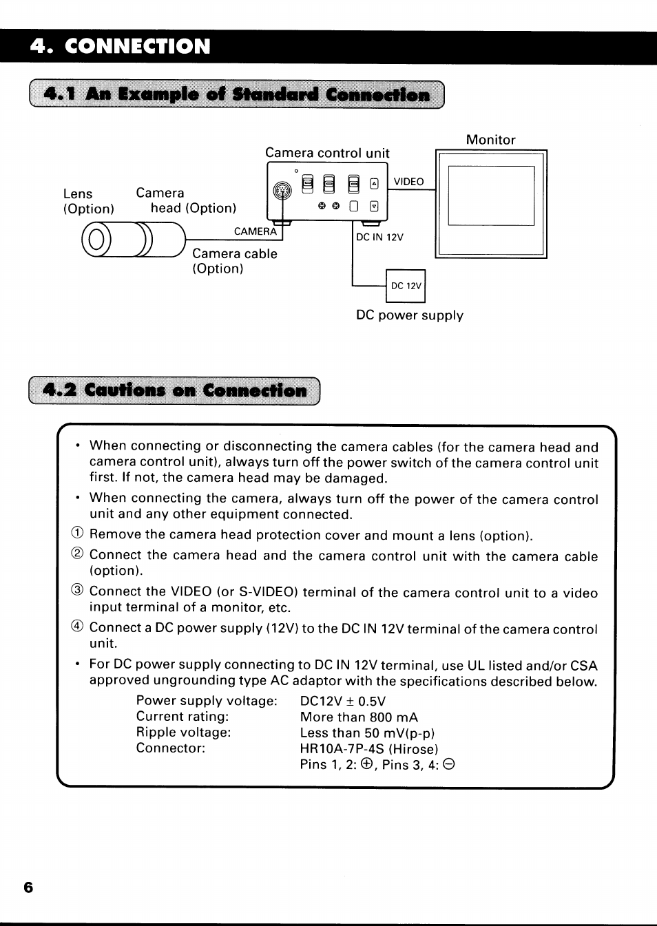 Connection, On connoction | Toshiba IK-CU43A User Manual | Page 6 / 23