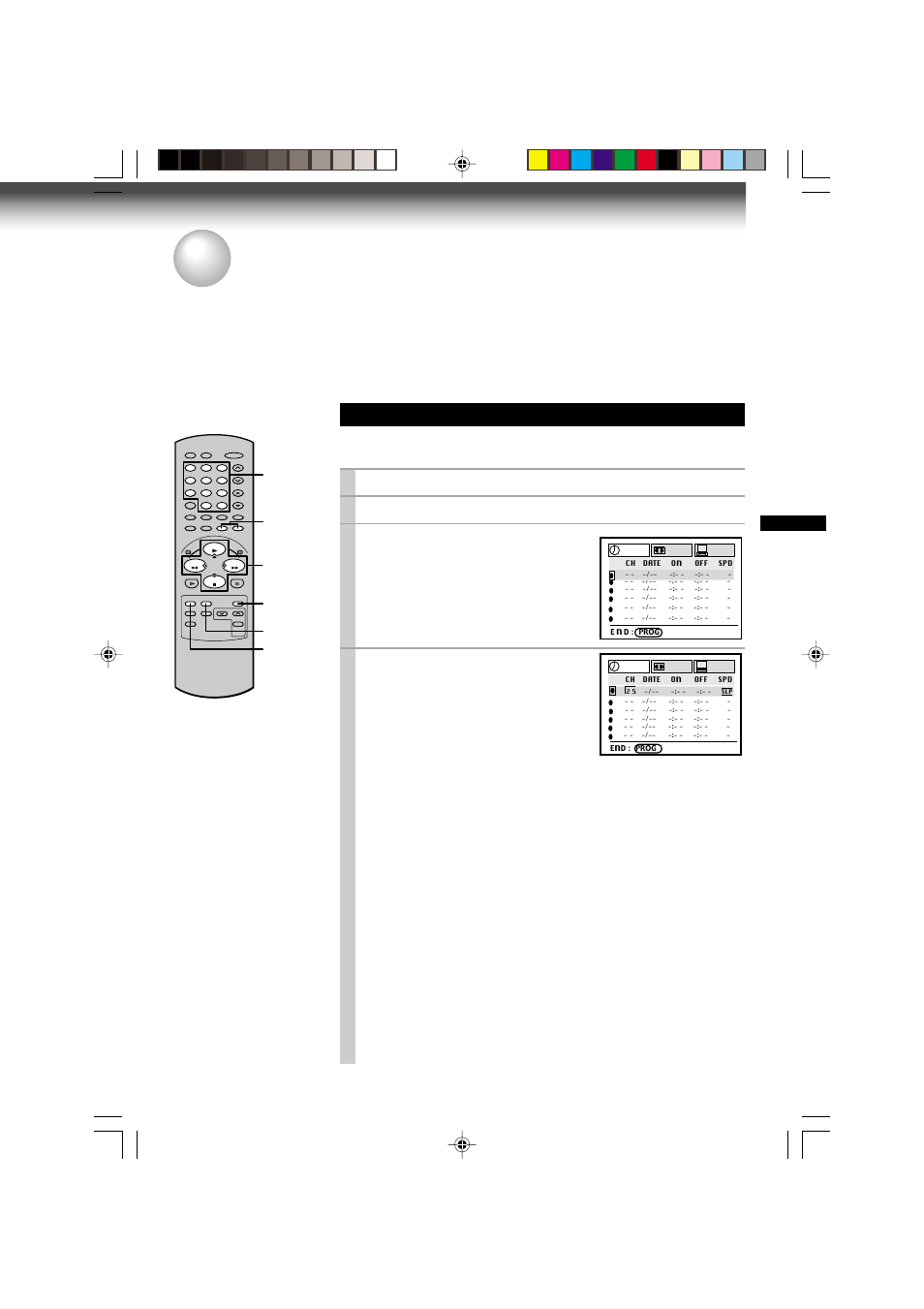 Timer program recording, Timer programming procedure | Toshiba W-608 User Manual | Page 25 / 47