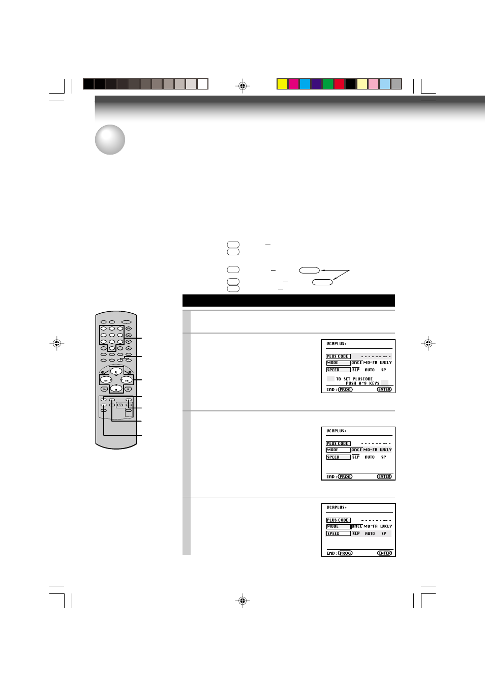 Vcr plus+c system recording, Vcr plus+ c system recording, Vcr plus+ c system programming | Toshiba W-608 User Manual | Page 30 / 47