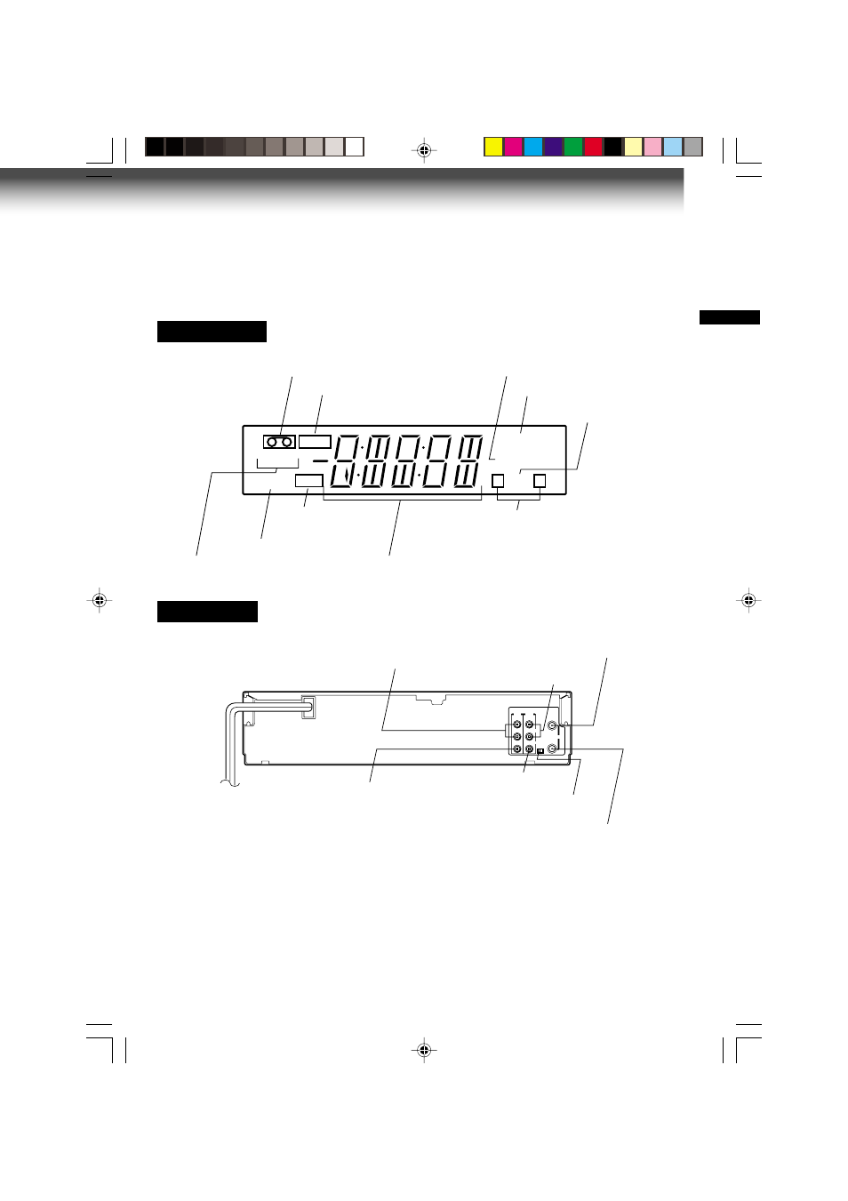 Rear panel, Vcr display, Hi-fi stereo | Sap vcr | Toshiba W-608 User Manual | Page 9 / 47