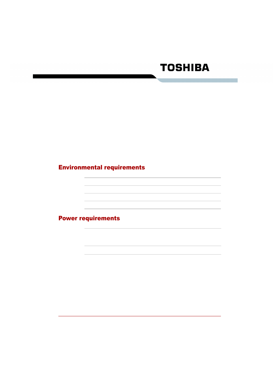 Appendix a, Specifications, Environmental requirements | Power requirements, Environmental requirements power requirements | Toshiba SATELLITE PRO L300D User Manual | Page 159 / 187