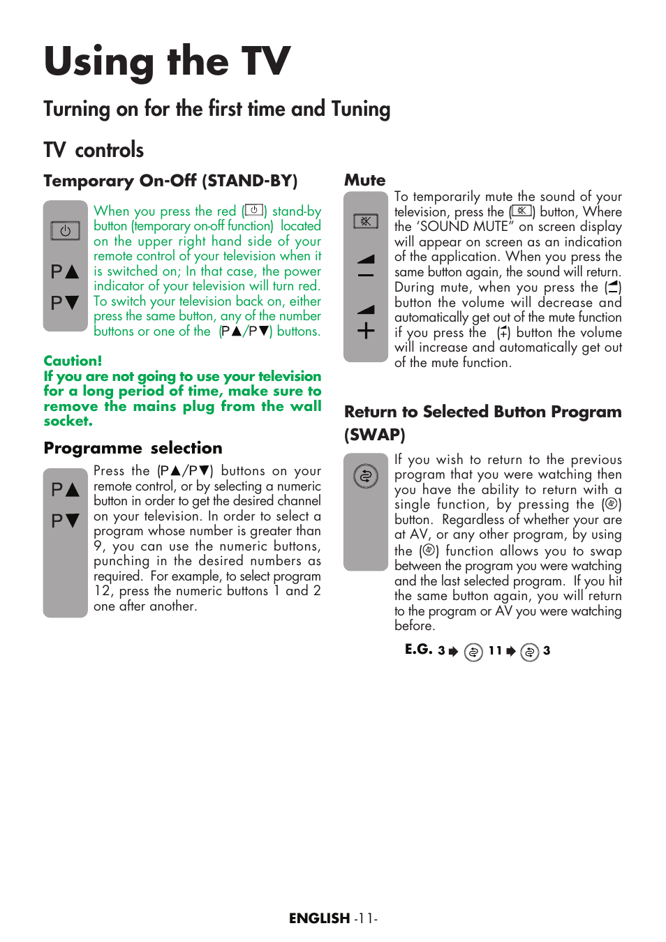 Using the tv | Toshiba 15VL63c User Manual | Page 10 / 27