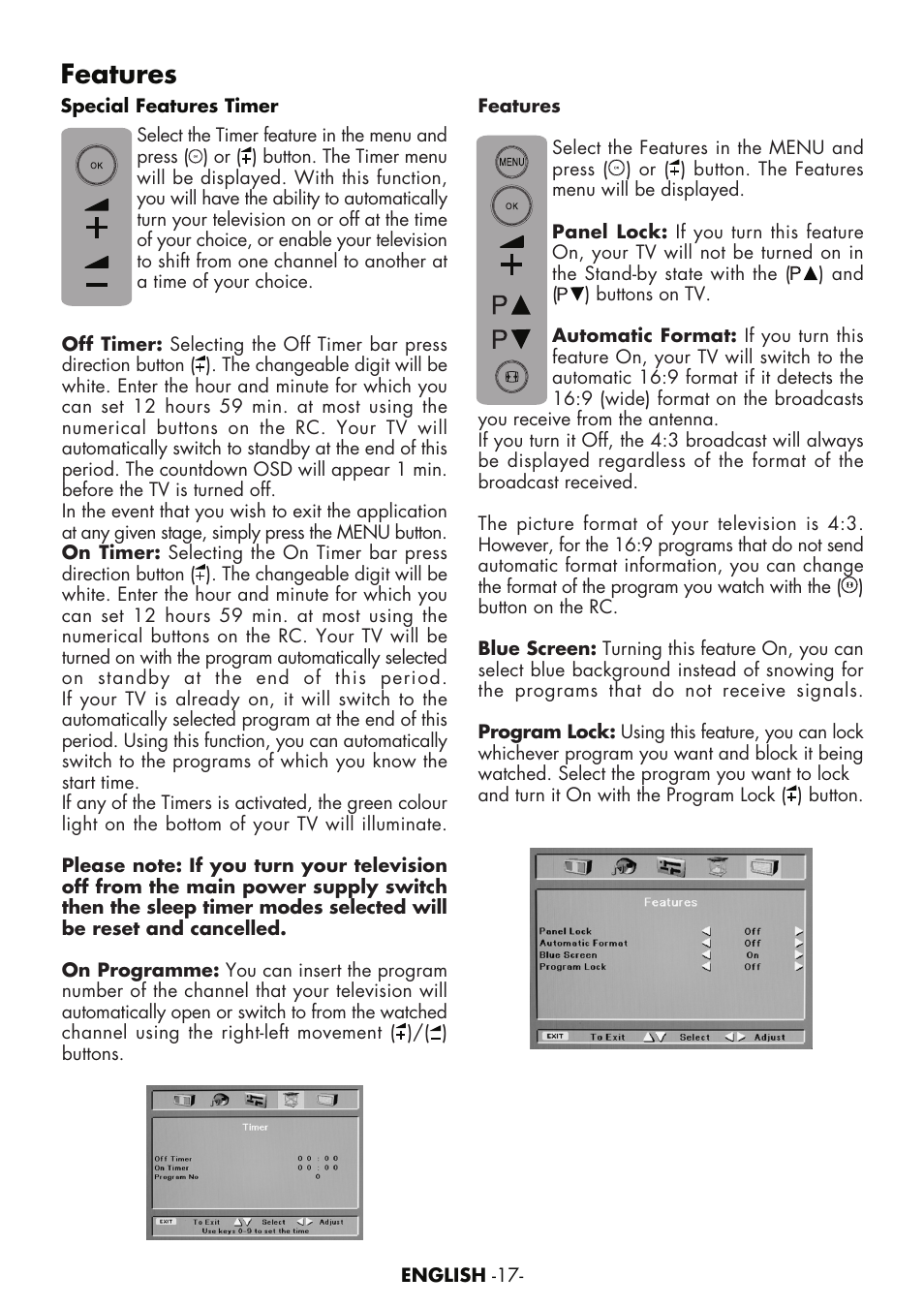 Features | Toshiba 15VL63c User Manual | Page 16 / 27