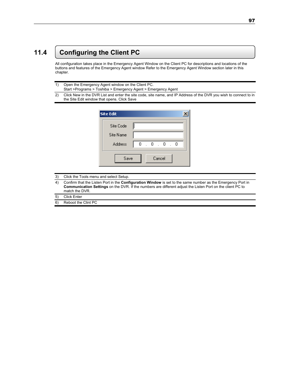 4 configuring the client pc | Toshiba SURVEILLIX KV-KLR User Manual | Page 109 / 124