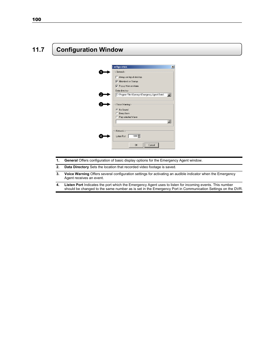 7 configuration window | Toshiba SURVEILLIX KV-KLR User Manual | Page 112 / 124