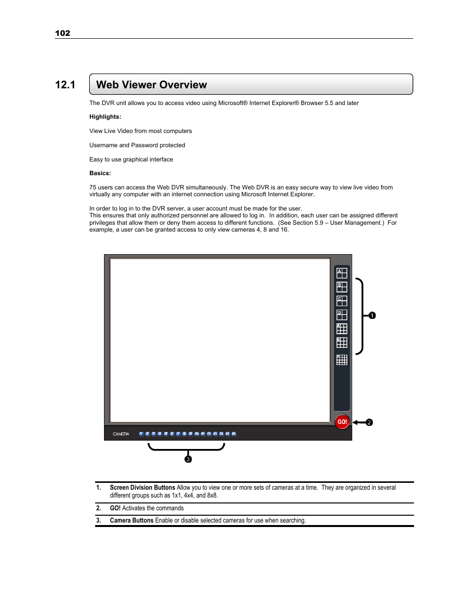 1 web viewer overview | Toshiba SURVEILLIX KV-KLR User Manual | Page 114 / 124
