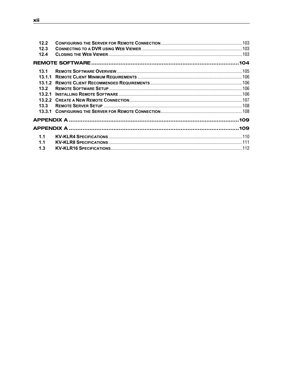 Toshiba SURVEILLIX KV-KLR User Manual | Page 12 / 124