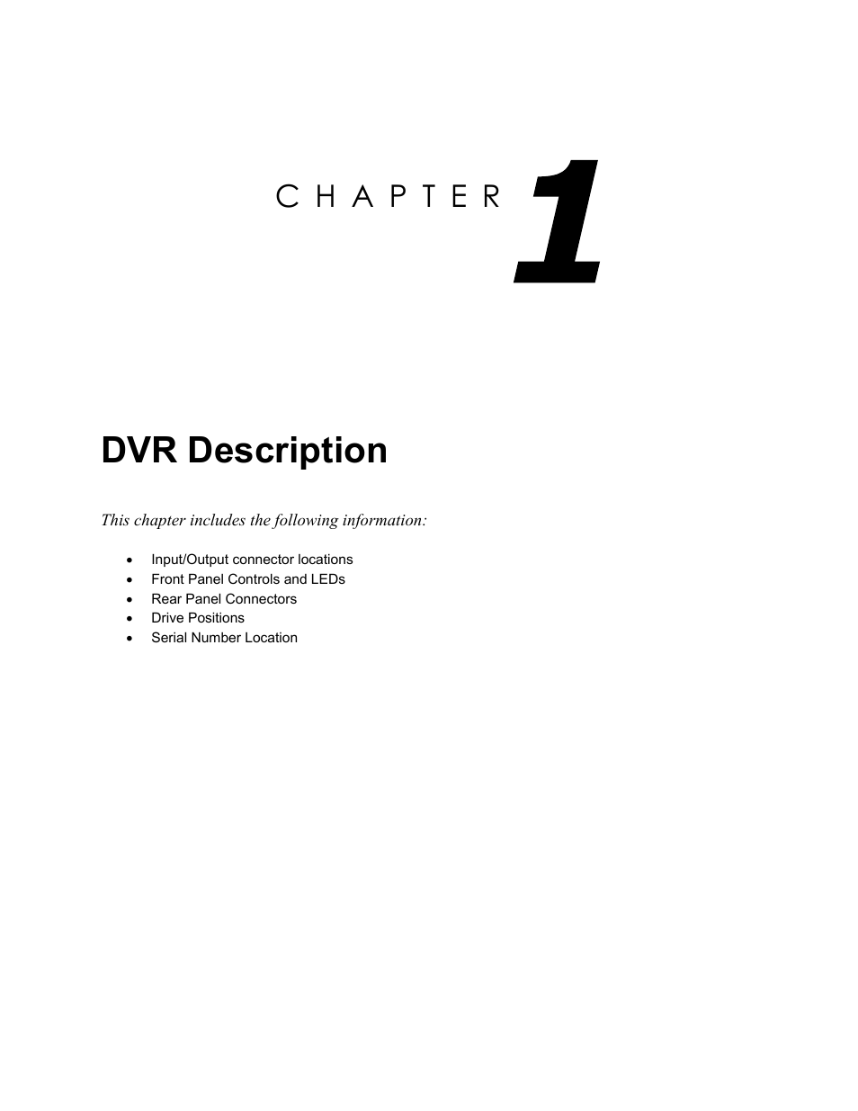 Dvr description | Toshiba SURVEILLIX KV-KLR User Manual | Page 16 / 124