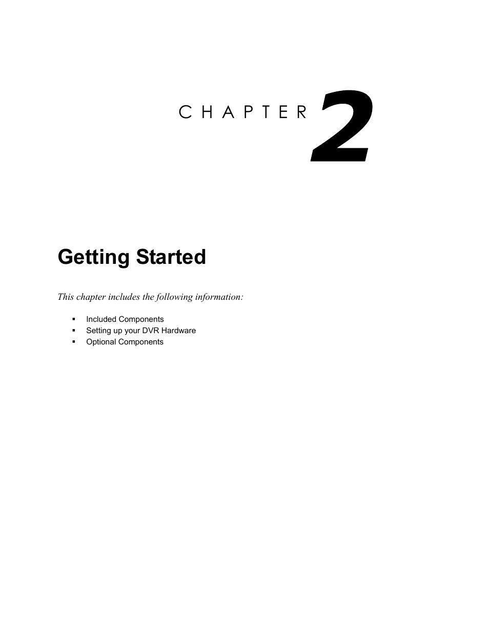 Getting started | Toshiba SURVEILLIX KV-KLR User Manual | Page 21 / 124