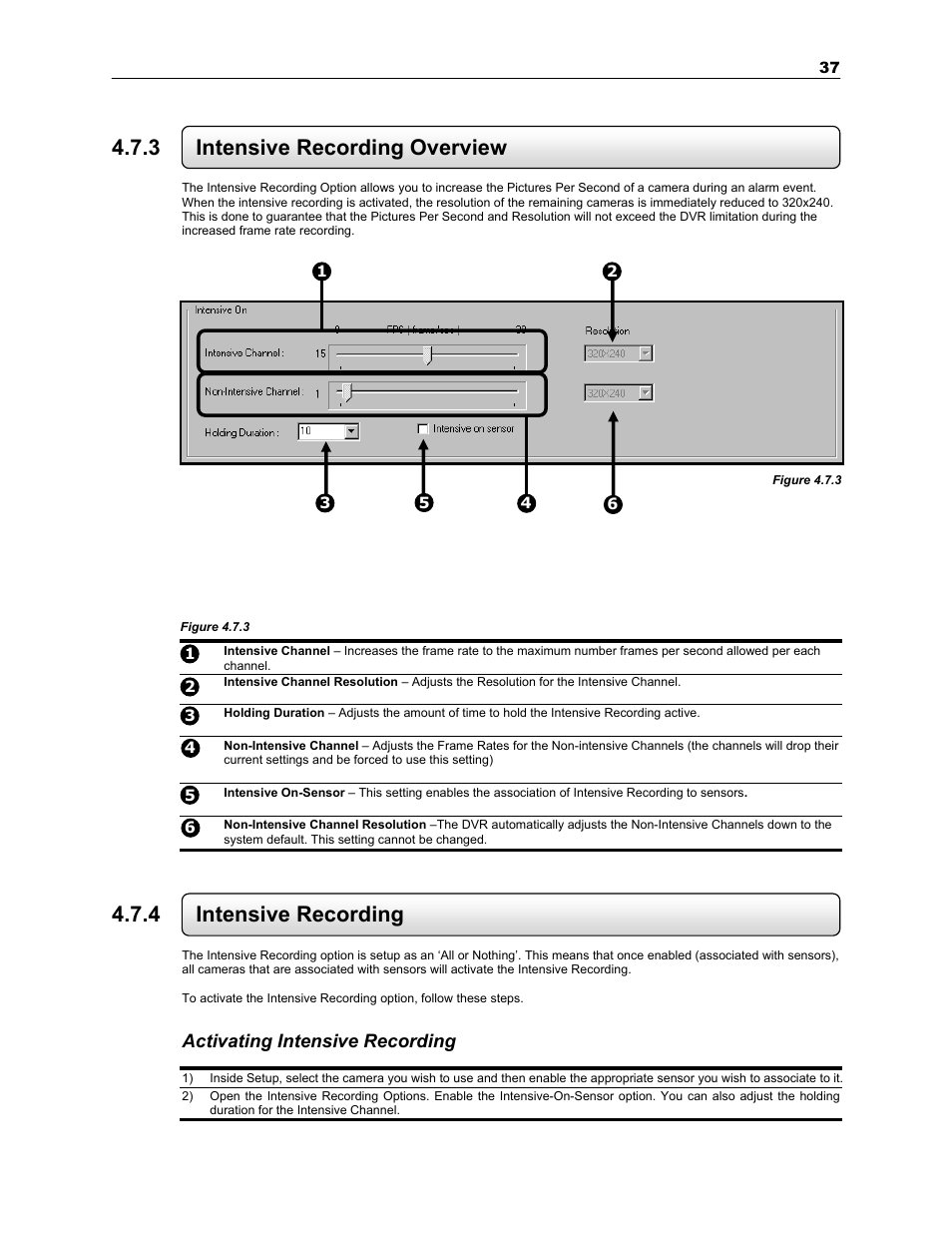 3 intensive recording overview, 4 intensive recording | Toshiba SURVEILLIX KV-KLR User Manual | Page 49 / 124