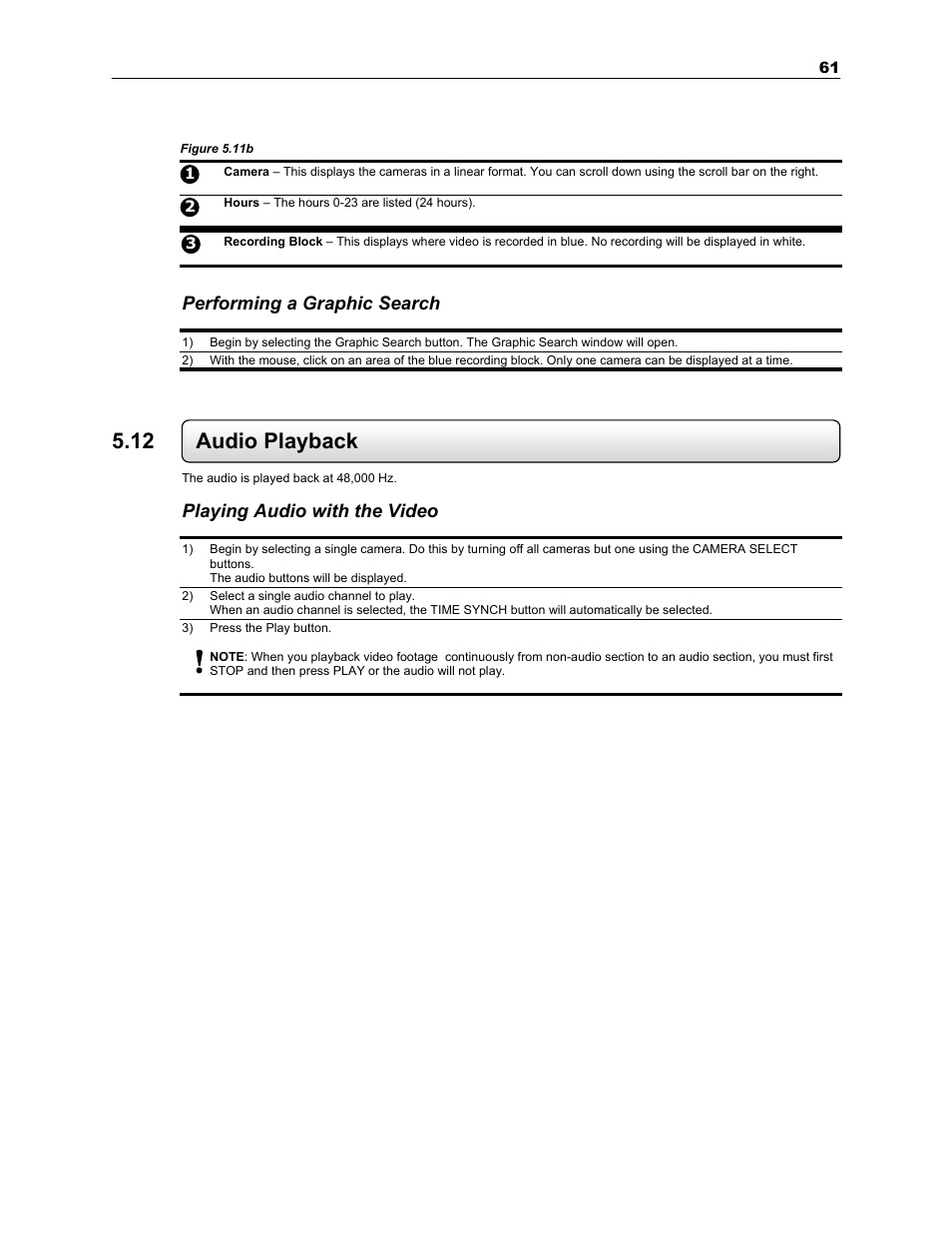 12 audio playback | Toshiba SURVEILLIX KV-KLR User Manual | Page 73 / 124