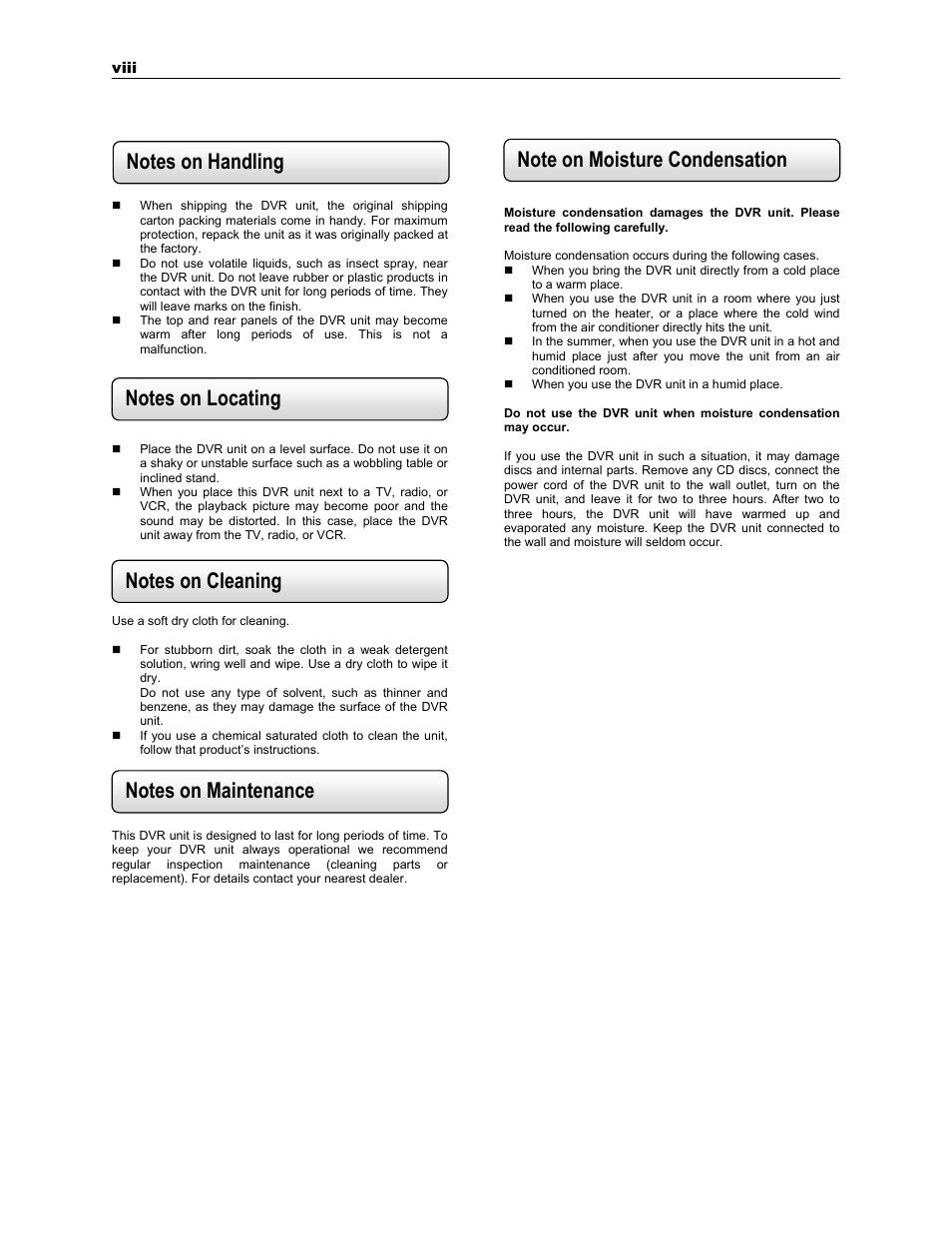 Toshiba SURVEILLIX KV-KLR User Manual | Page 8 / 124