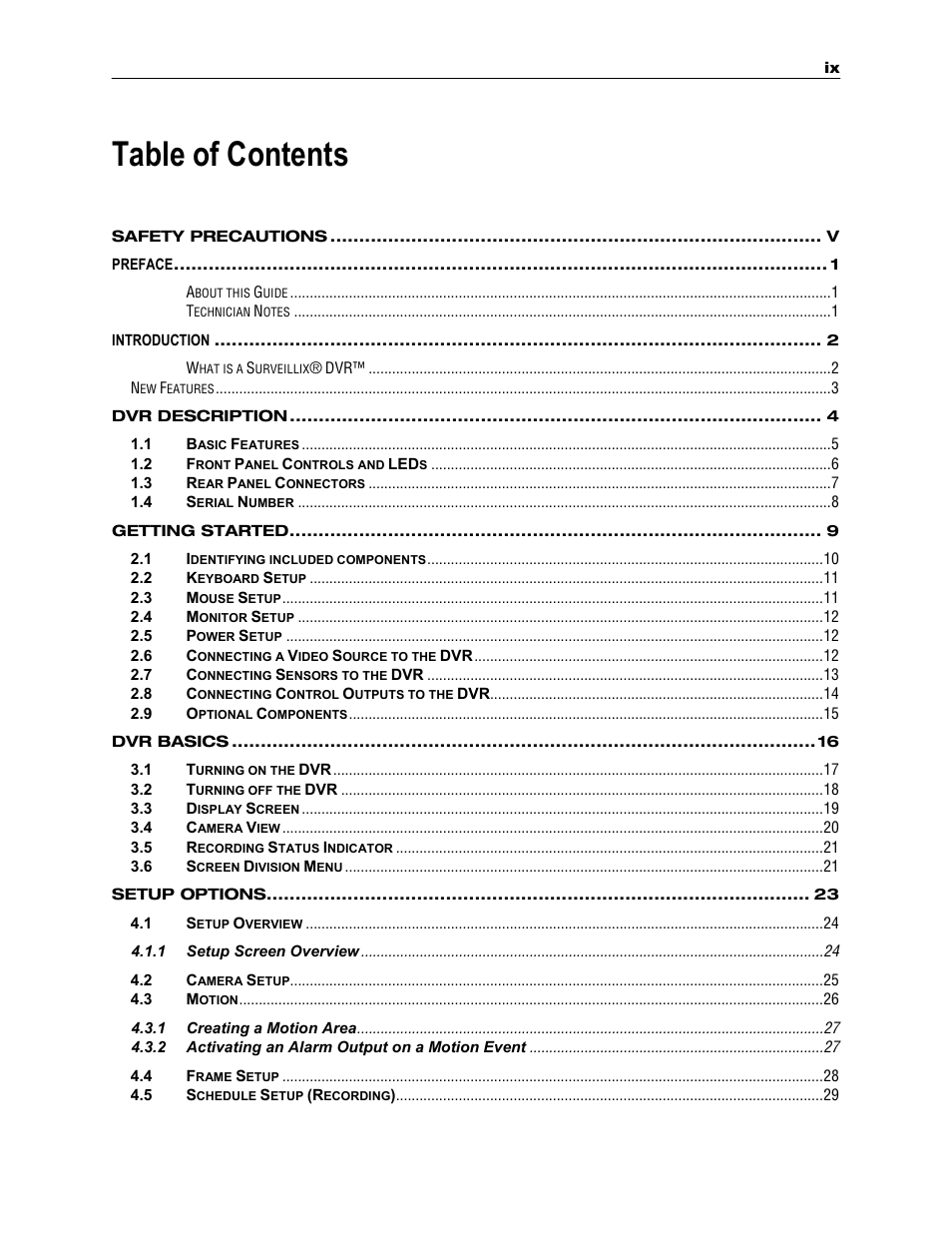 Toshiba SURVEILLIX KV-KLR User Manual | Page 9 / 124