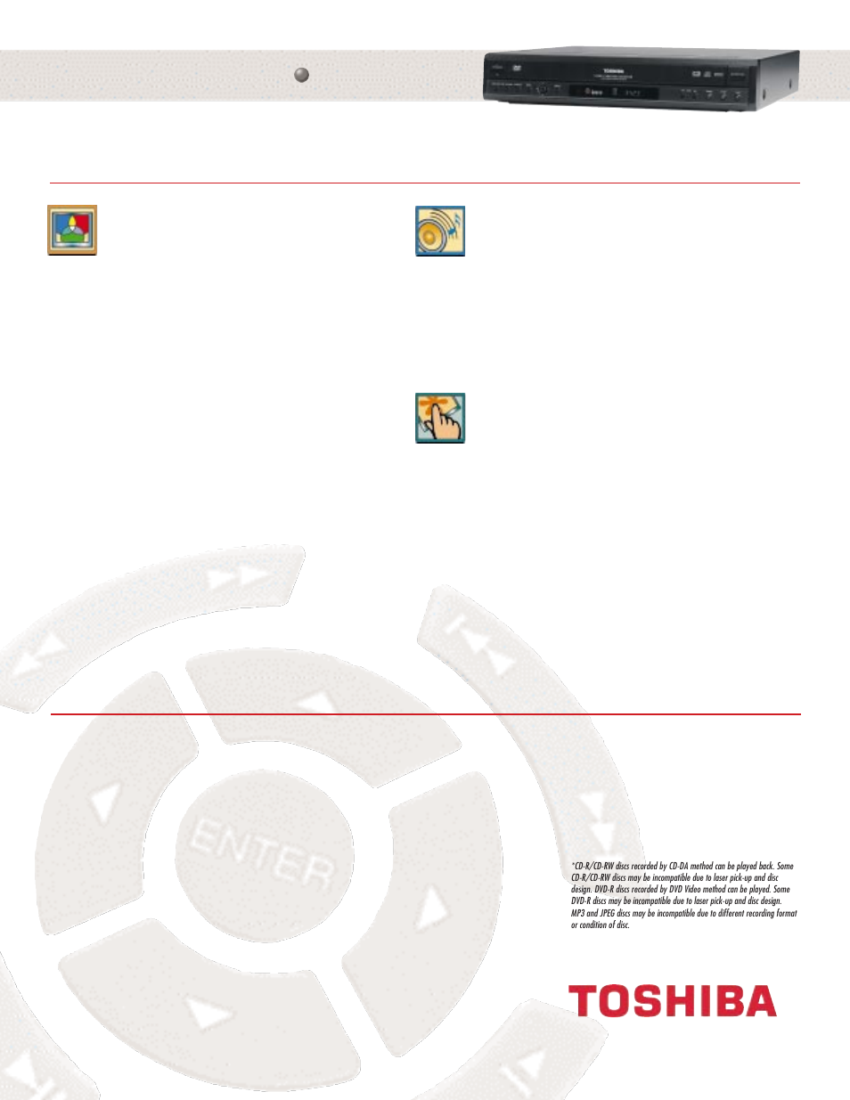 Technology & benefits, Specifications | Toshiba SD-2815 User Manual | Page 2 / 2