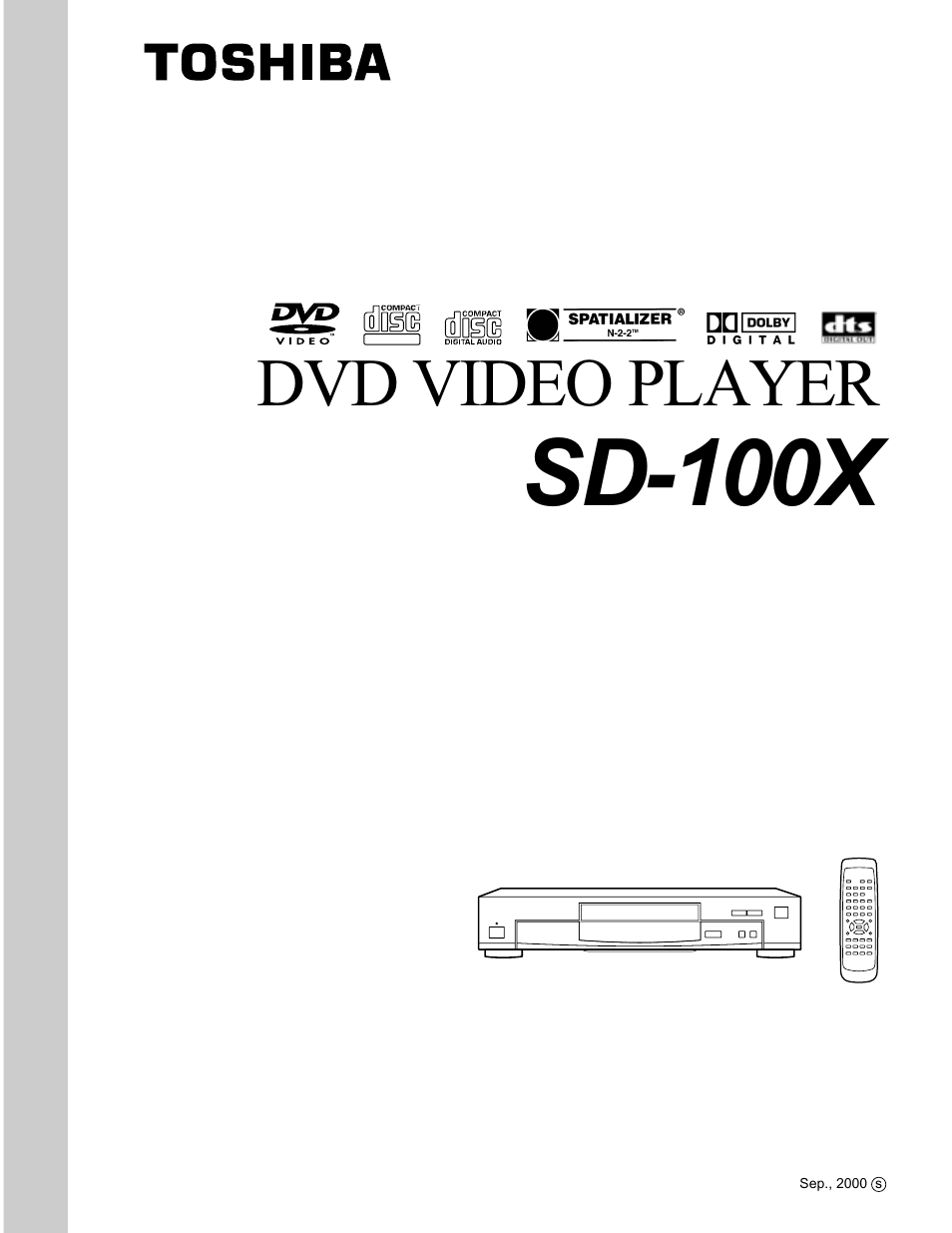 Toshiba SD-100X User Manual | 47 pages