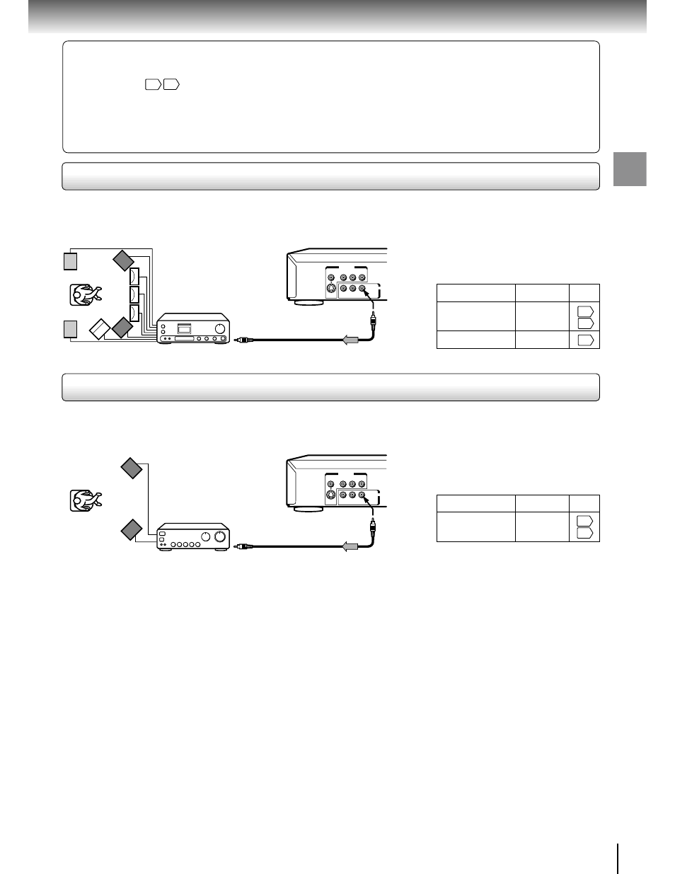 Connections, Make the following setting | Toshiba SD-100X User Manual | Page 19 / 47