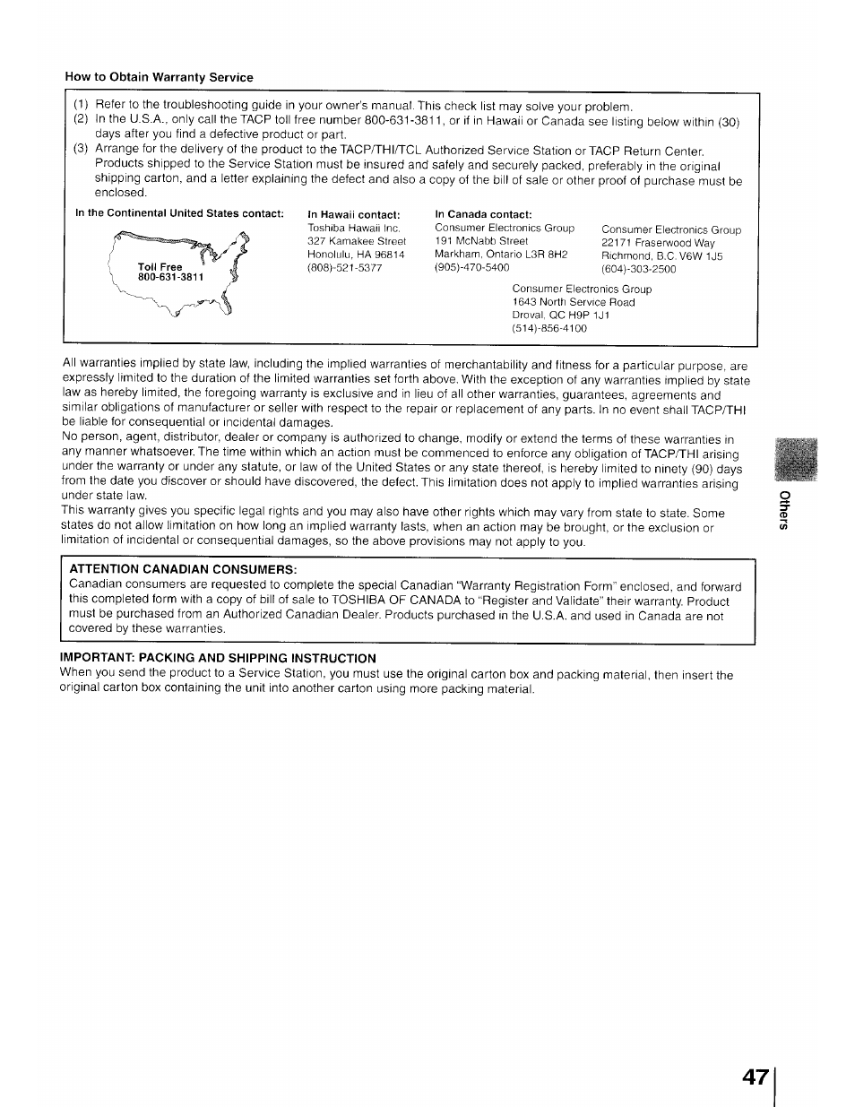 Toshiba SD-100X User Manual | Page 46 / 47