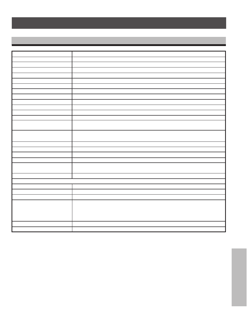 50 specifications | Toshiba KV-7960A User Manual | Page 51 / 52