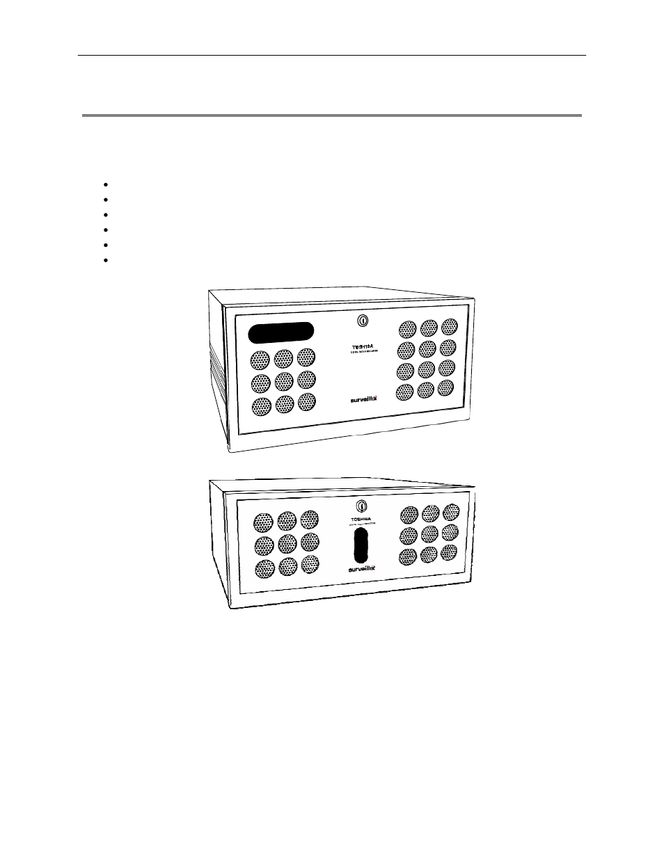 Basic features | Toshiba NVR16-X User Manual | Page 14 / 27