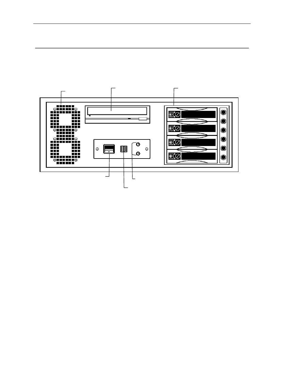 Front panel controls and leds, Nvr 4u chassis | Toshiba NVR16-X User Manual | Page 15 / 27