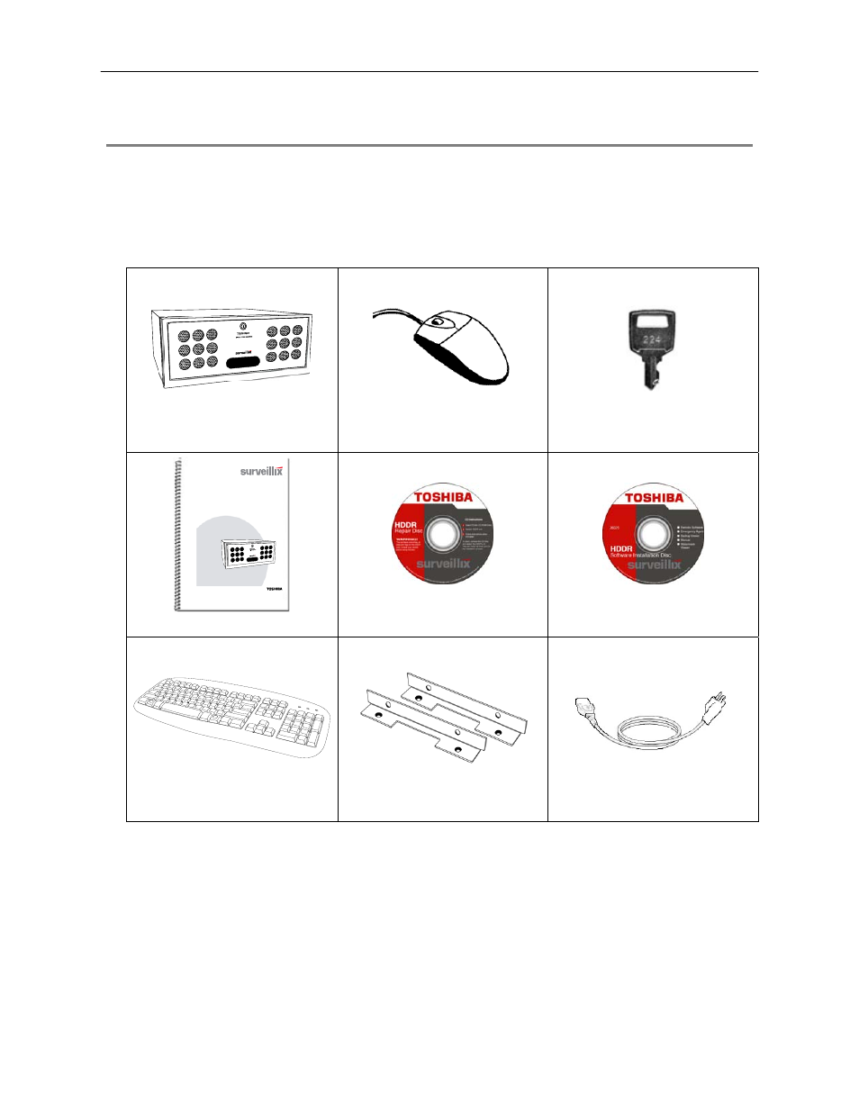 Identifying included components | Toshiba NVR16-X User Manual | Page 20 / 27