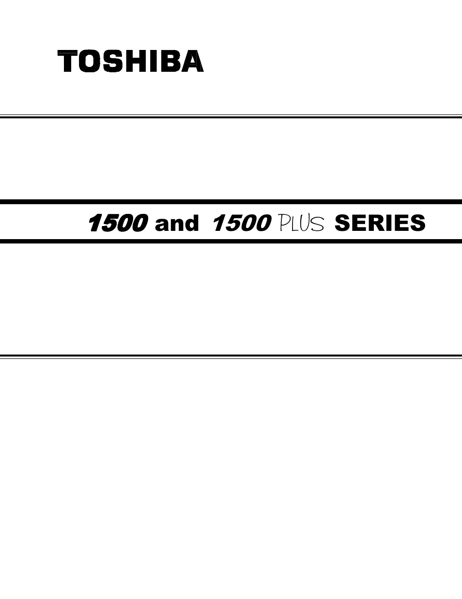 Toshiba 1500 Plus User Manual | 31 pages