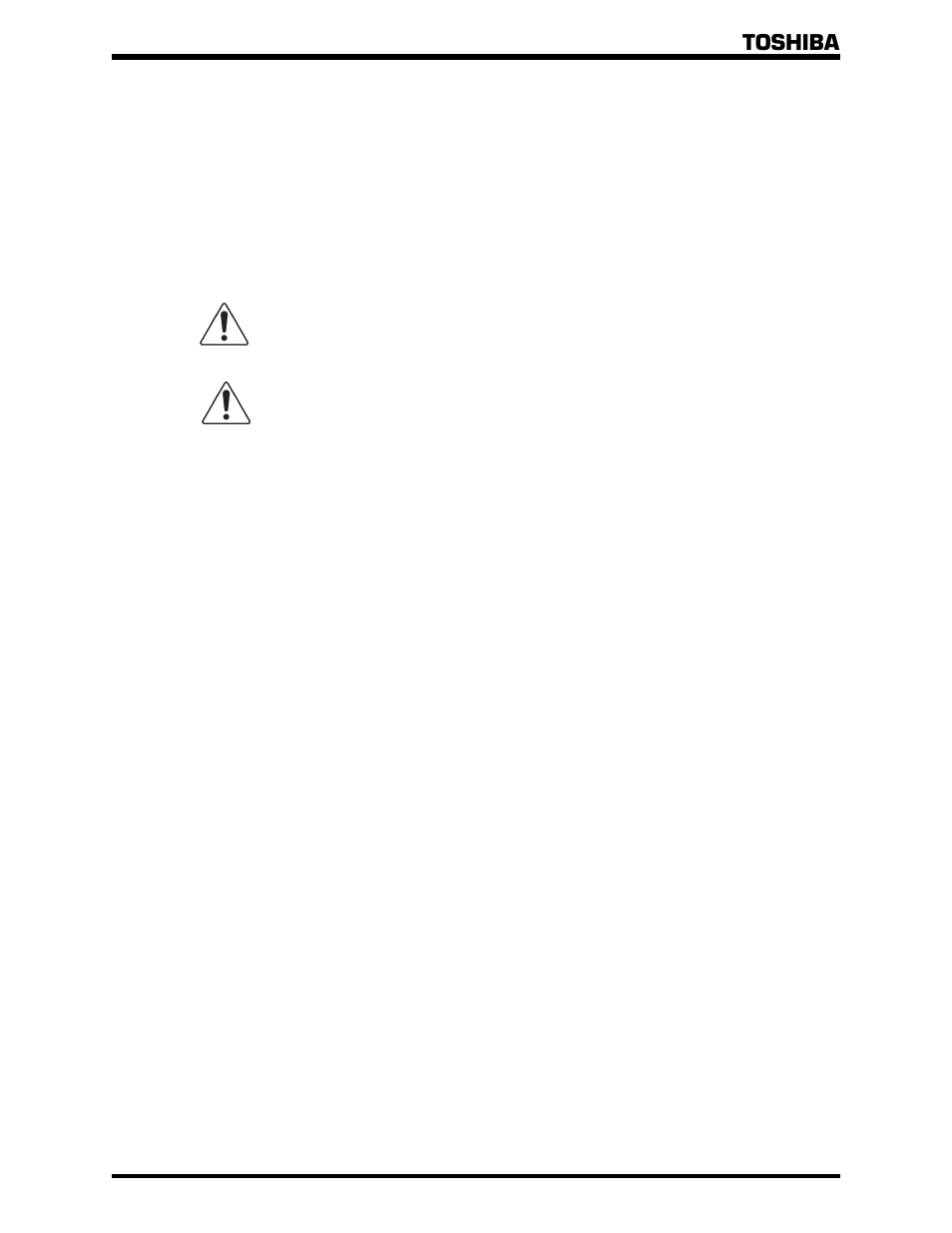 1 preventive maintenance, 2 parts replacement, Caution warning | Toshiba | Toshiba 1500 Plus User Manual | Page 27 / 31