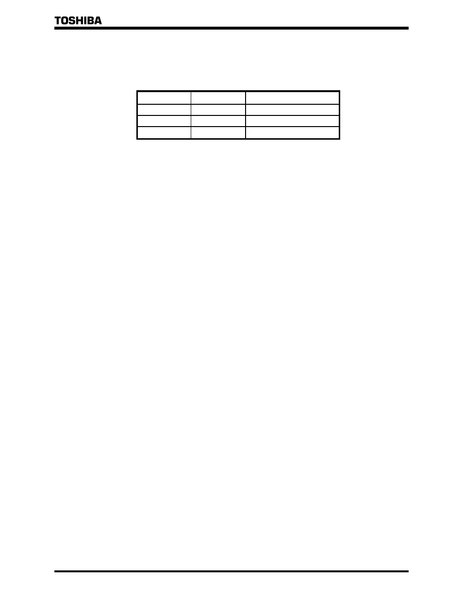 3 fuse rating chart, Toshiba | Toshiba 1500 Plus User Manual | Page 28 / 31