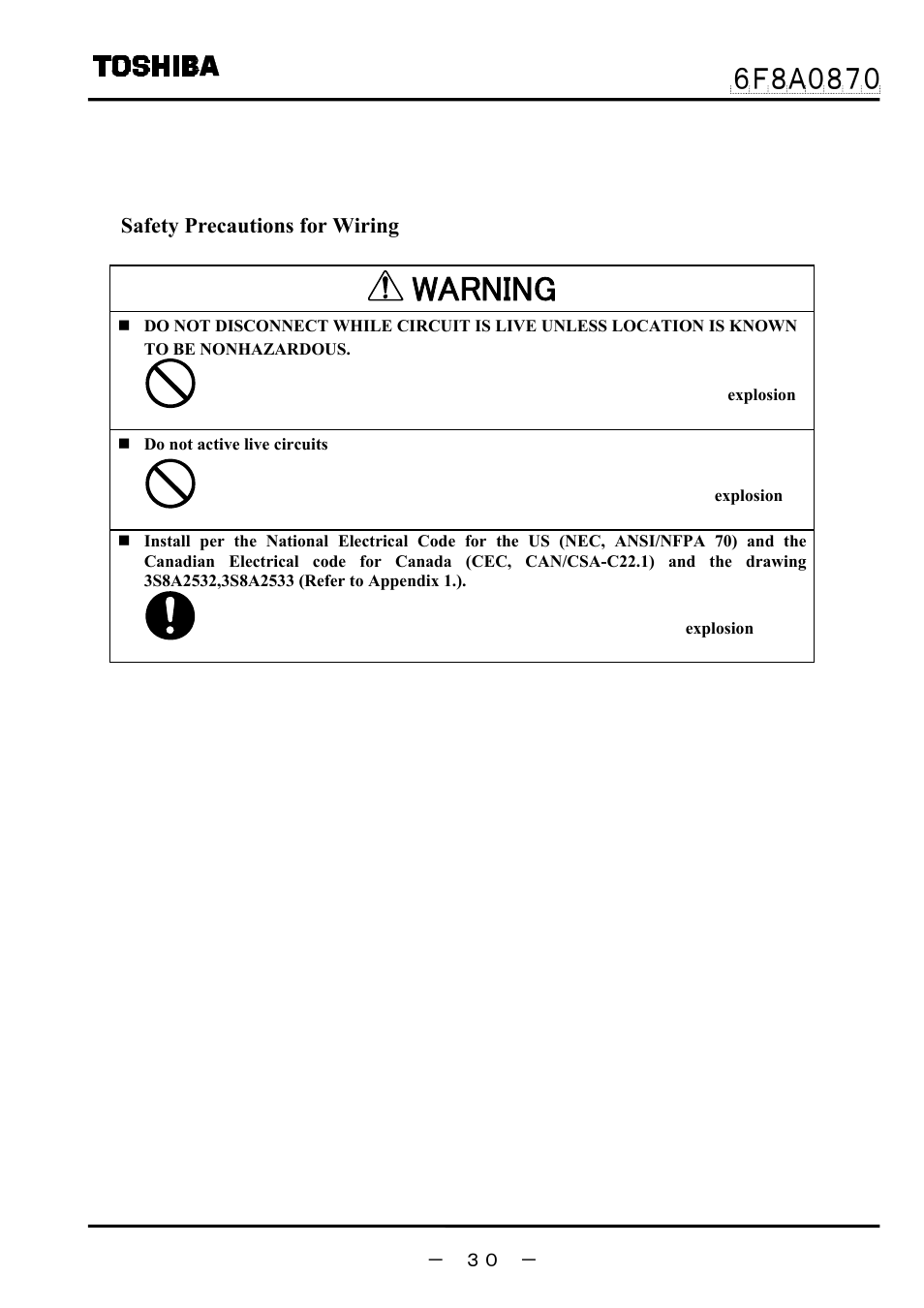 Wiring, Warning | Toshiba LF414 User Manual | Page 31 / 58