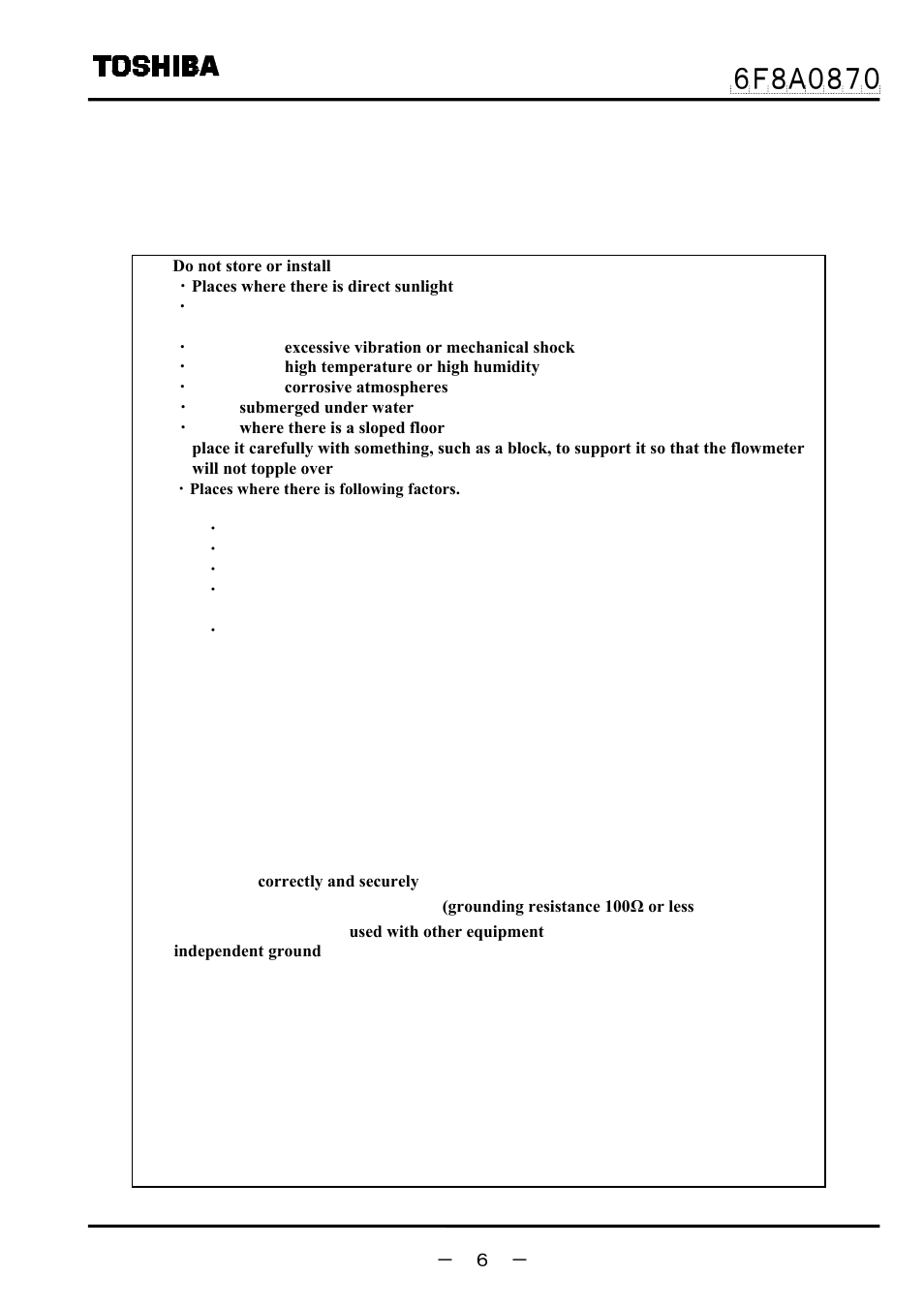Handling precautions | Toshiba LF414 User Manual | Page 7 / 58