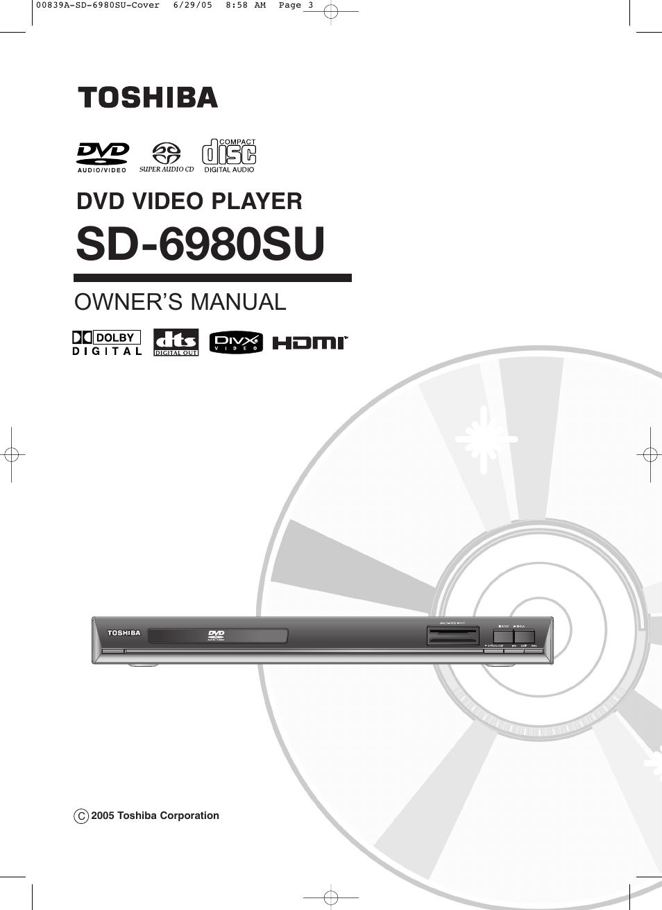 Toshiba SD-6980SU User Manual | 76 pages